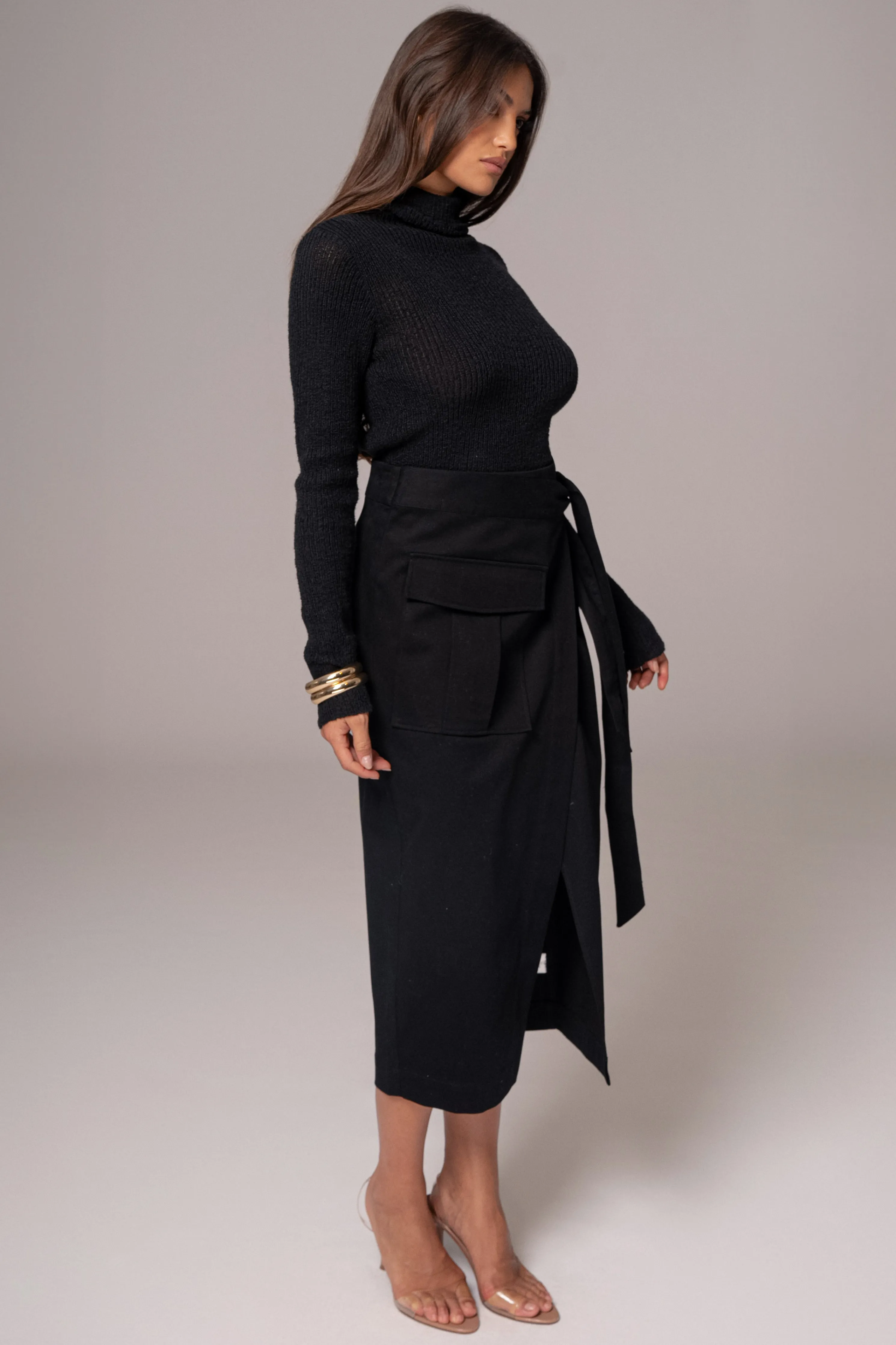 Black City Life Cargo Skirt