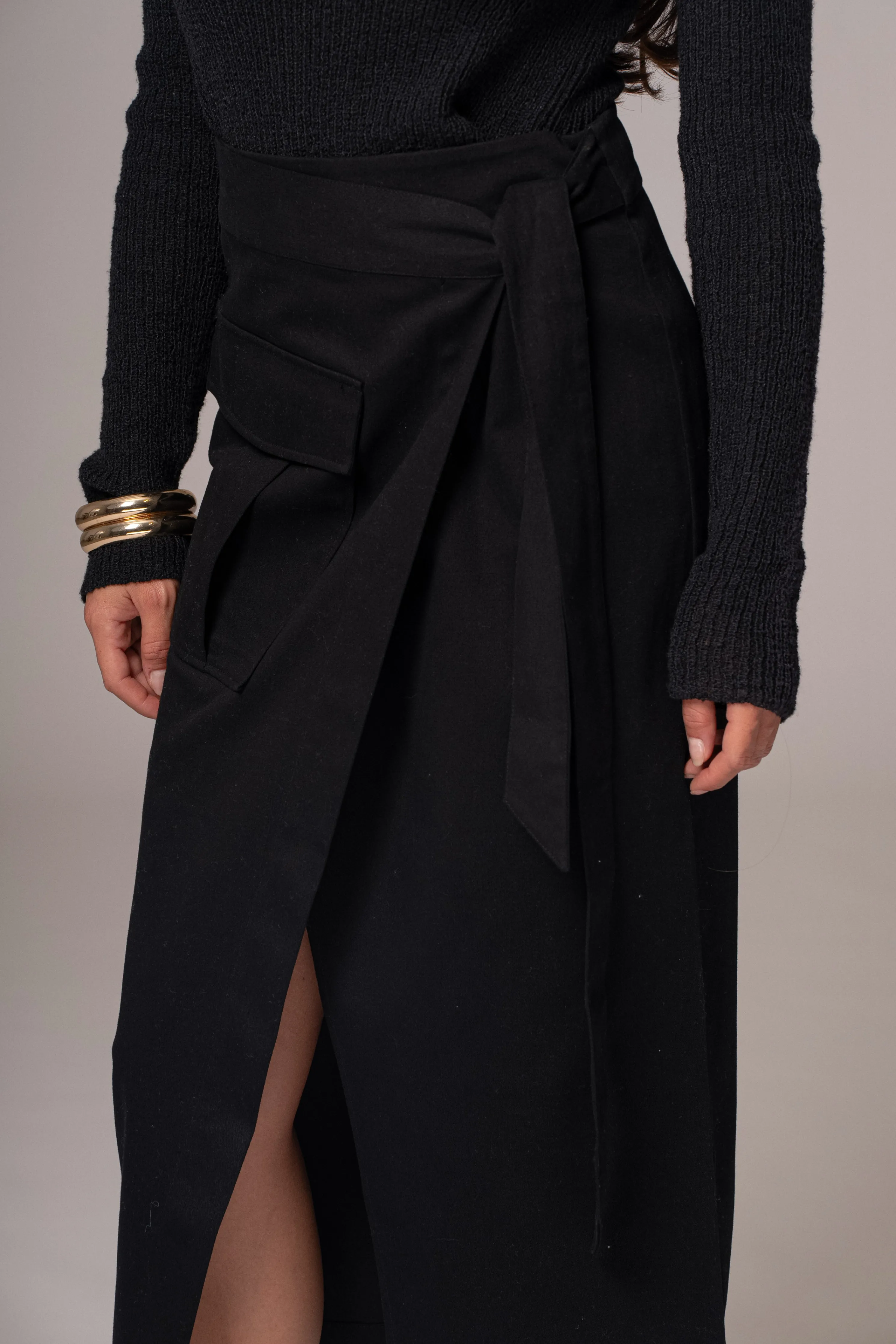 Black City Life Cargo Skirt
