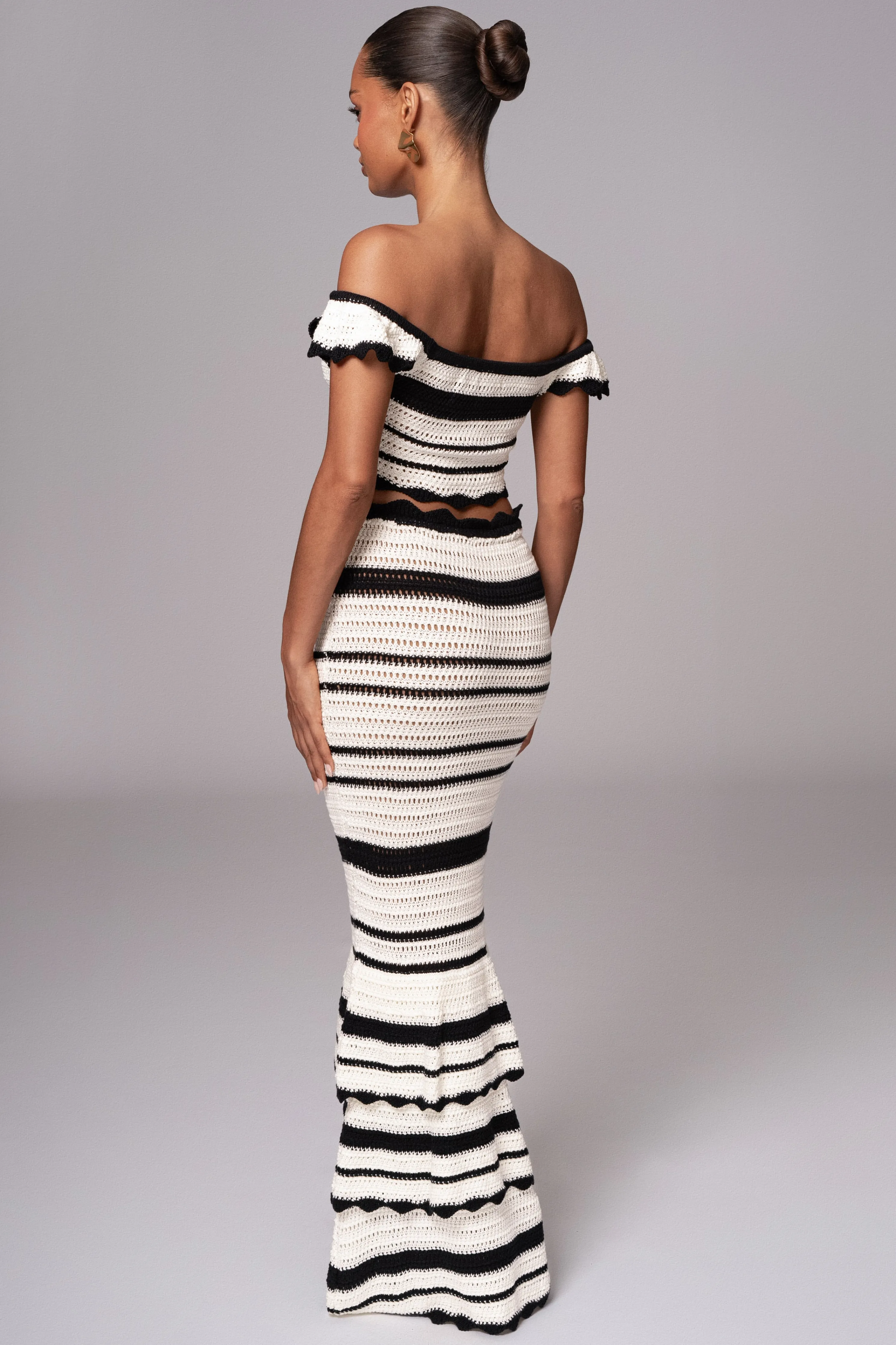 Black Corazon Ruffle Skirt Set