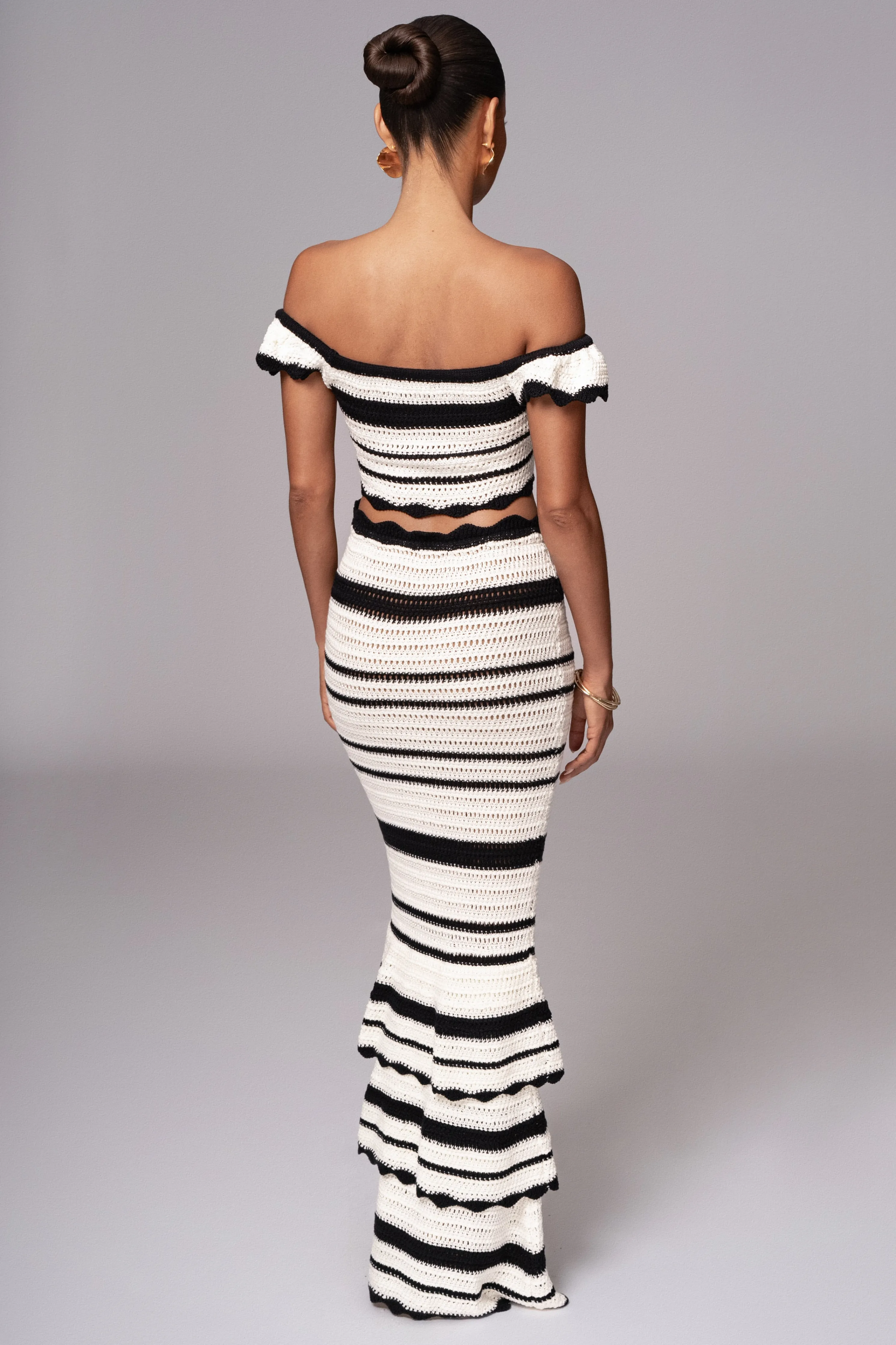 Black Corazon Ruffle Skirt Set