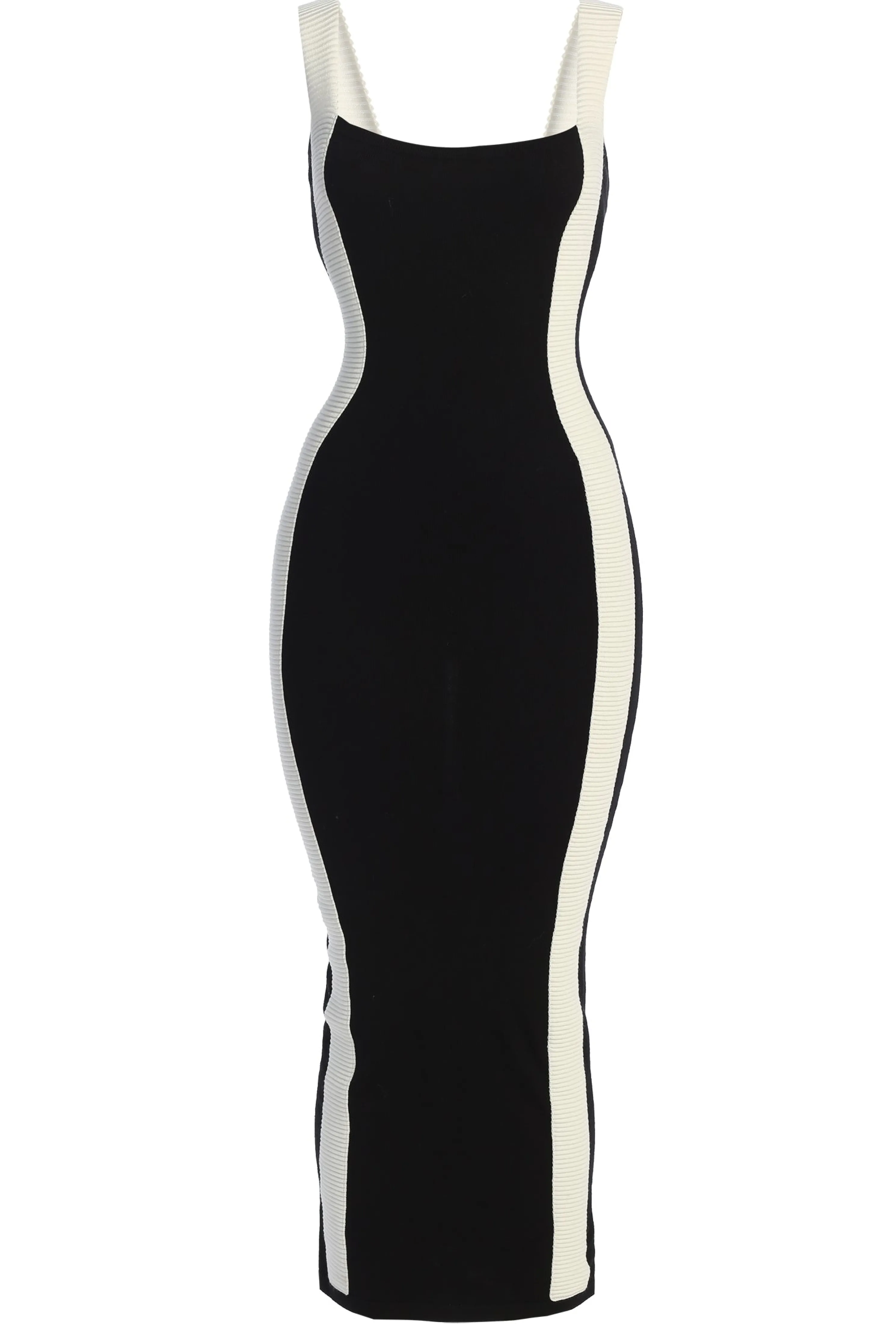 Black Donna Knit Midi Dress