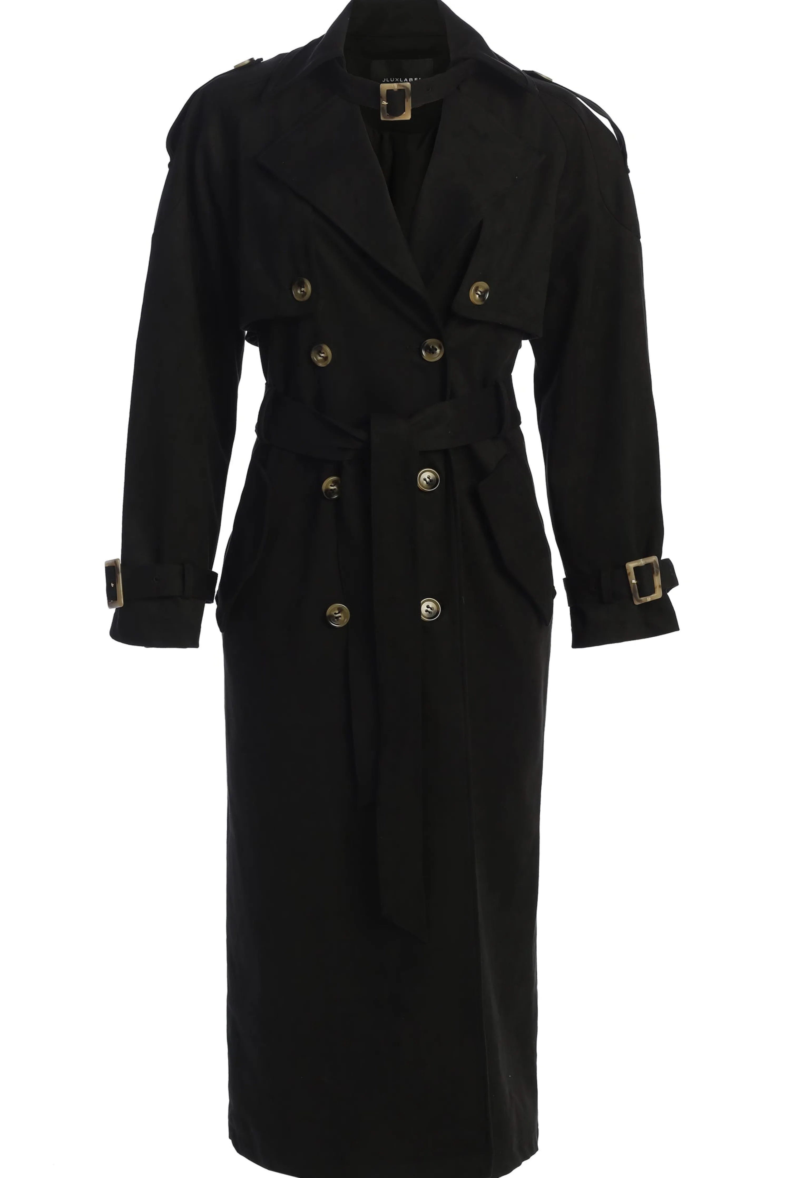 Black Elite Suede Coat