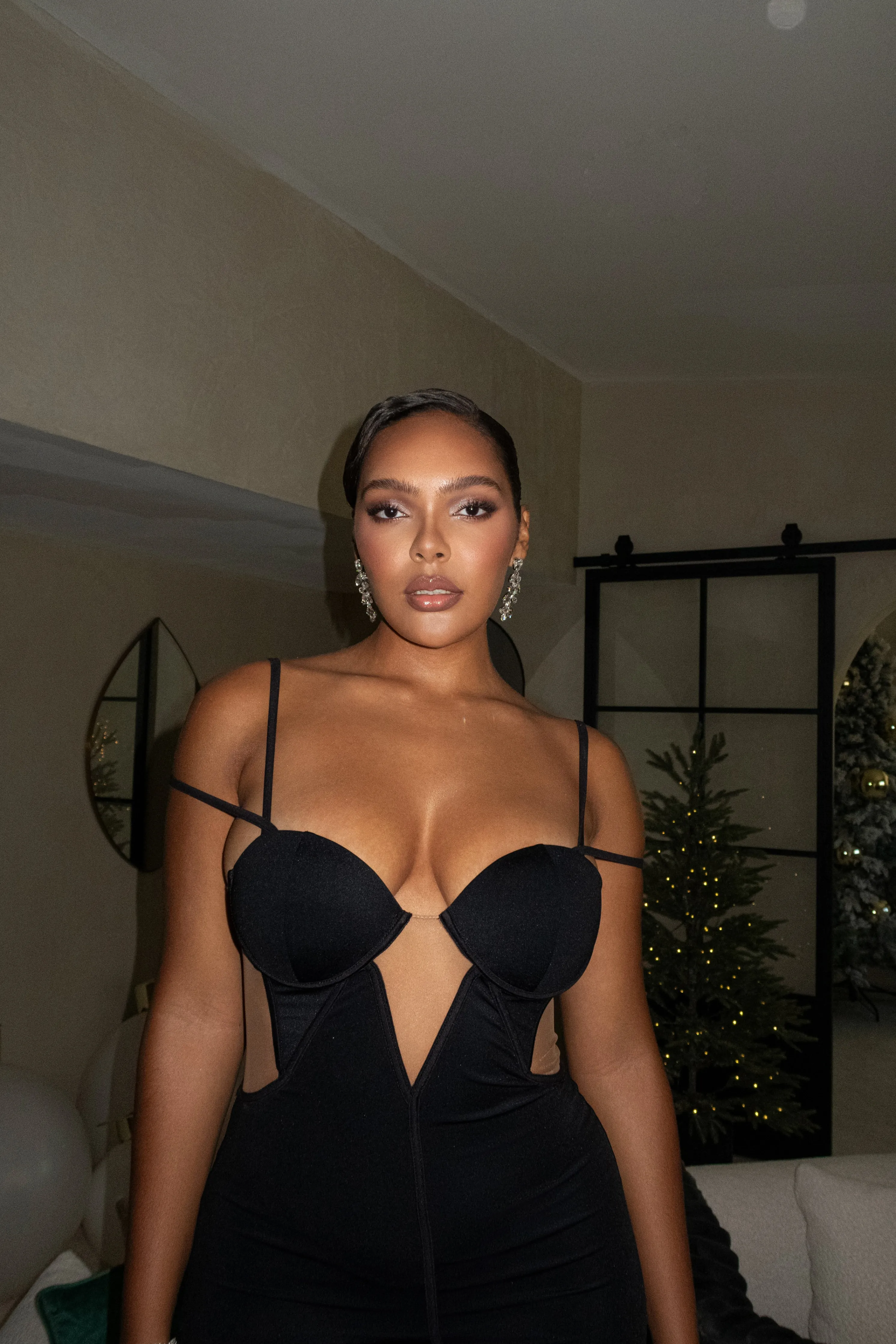 Black Enchantment Bustier Maxi Dress