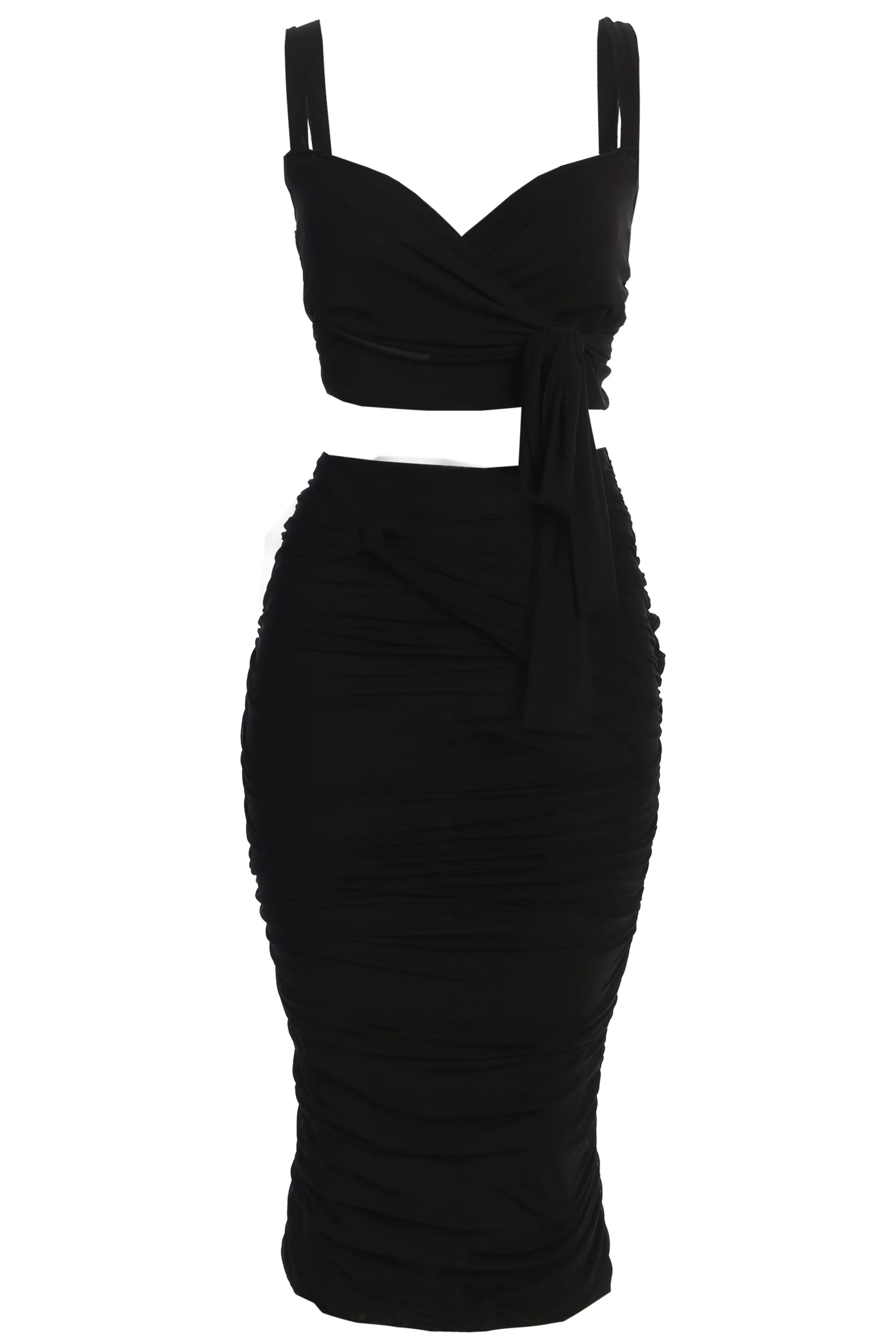 Black Extend Your Stay Skirt Set
