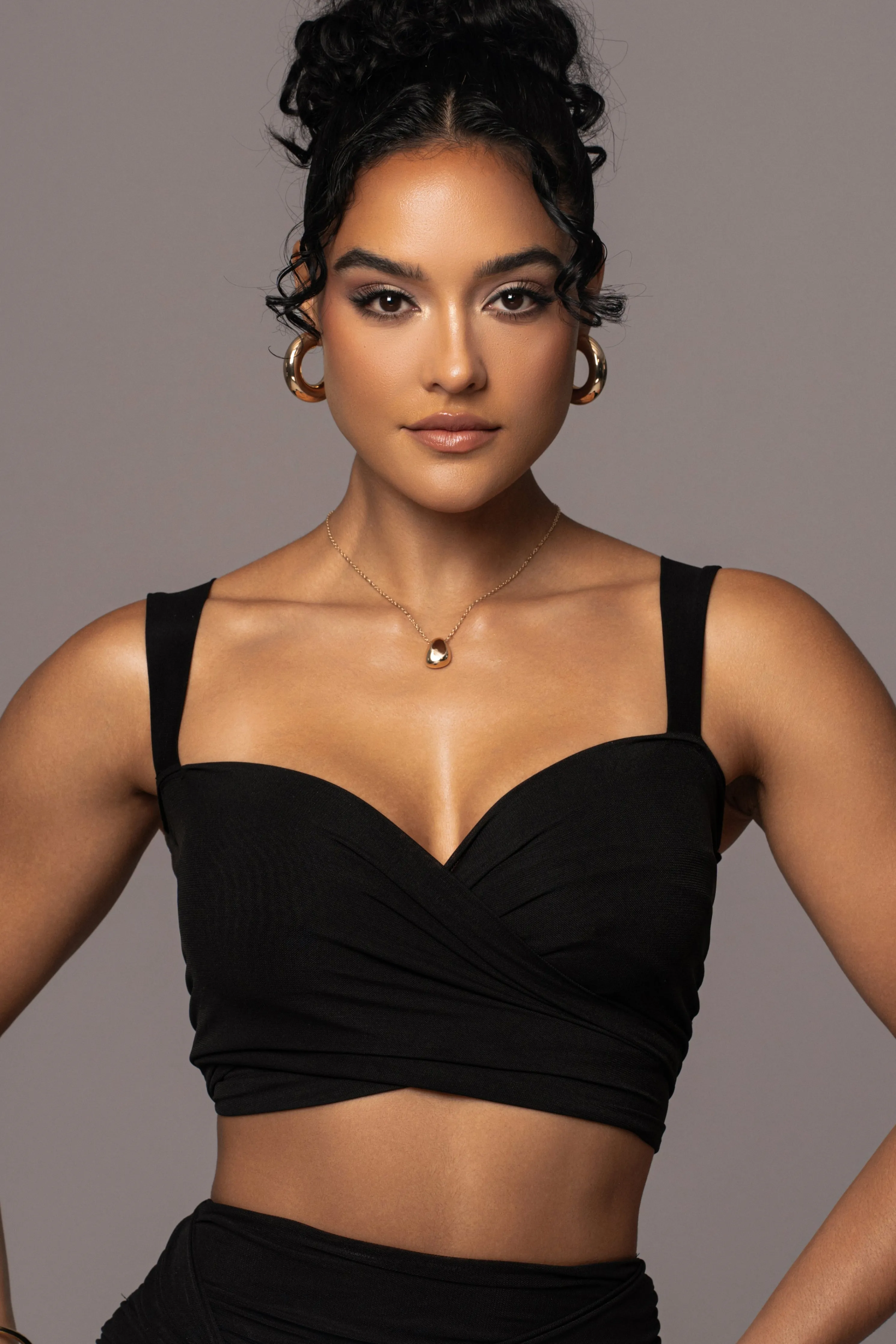 Black Extend Your Stay Skirt Set