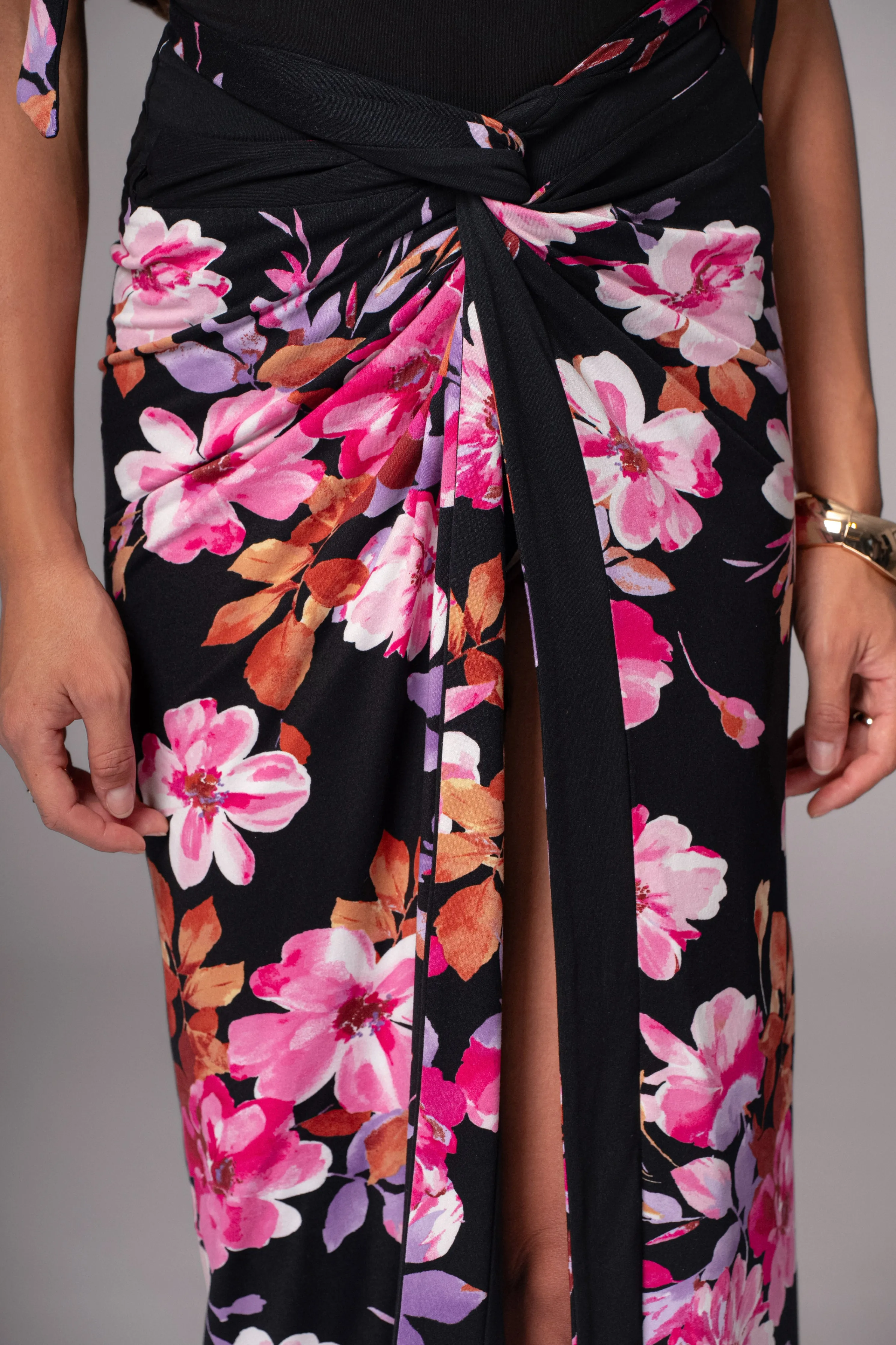 Black Floral Kamie Reversible Skirt Set