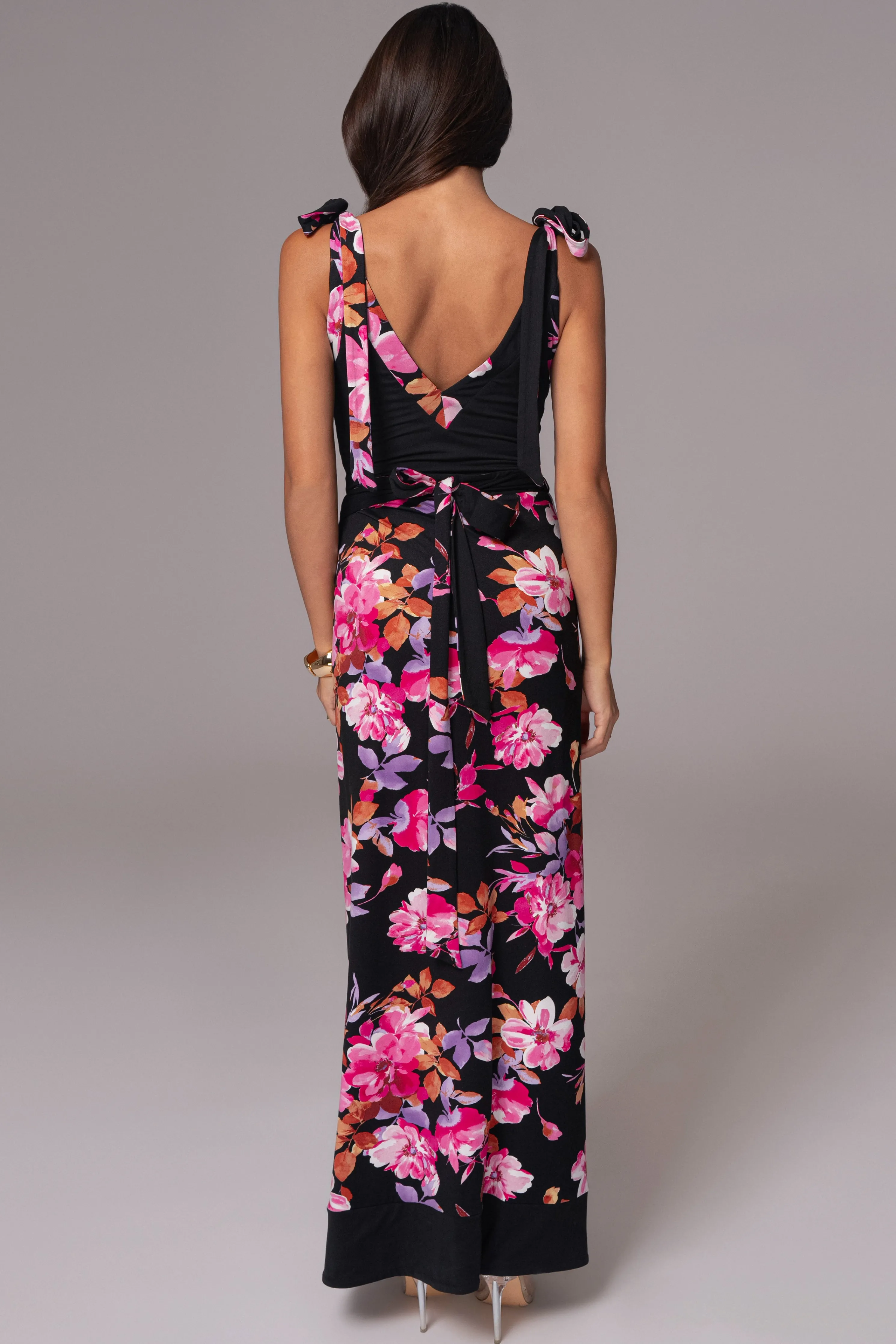 Black Floral Kamie Reversible Skirt Set