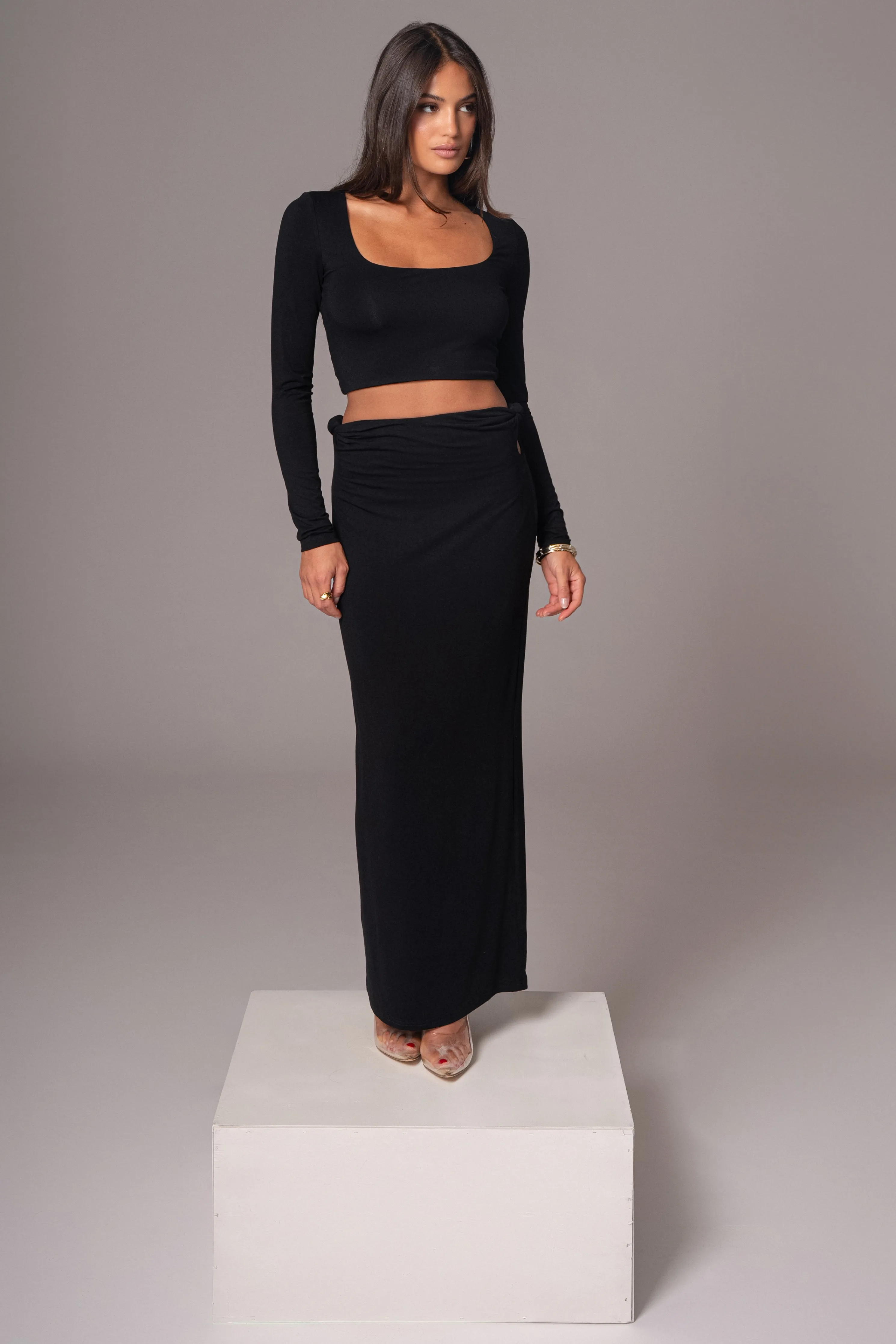 Black Geneva Skirt Set