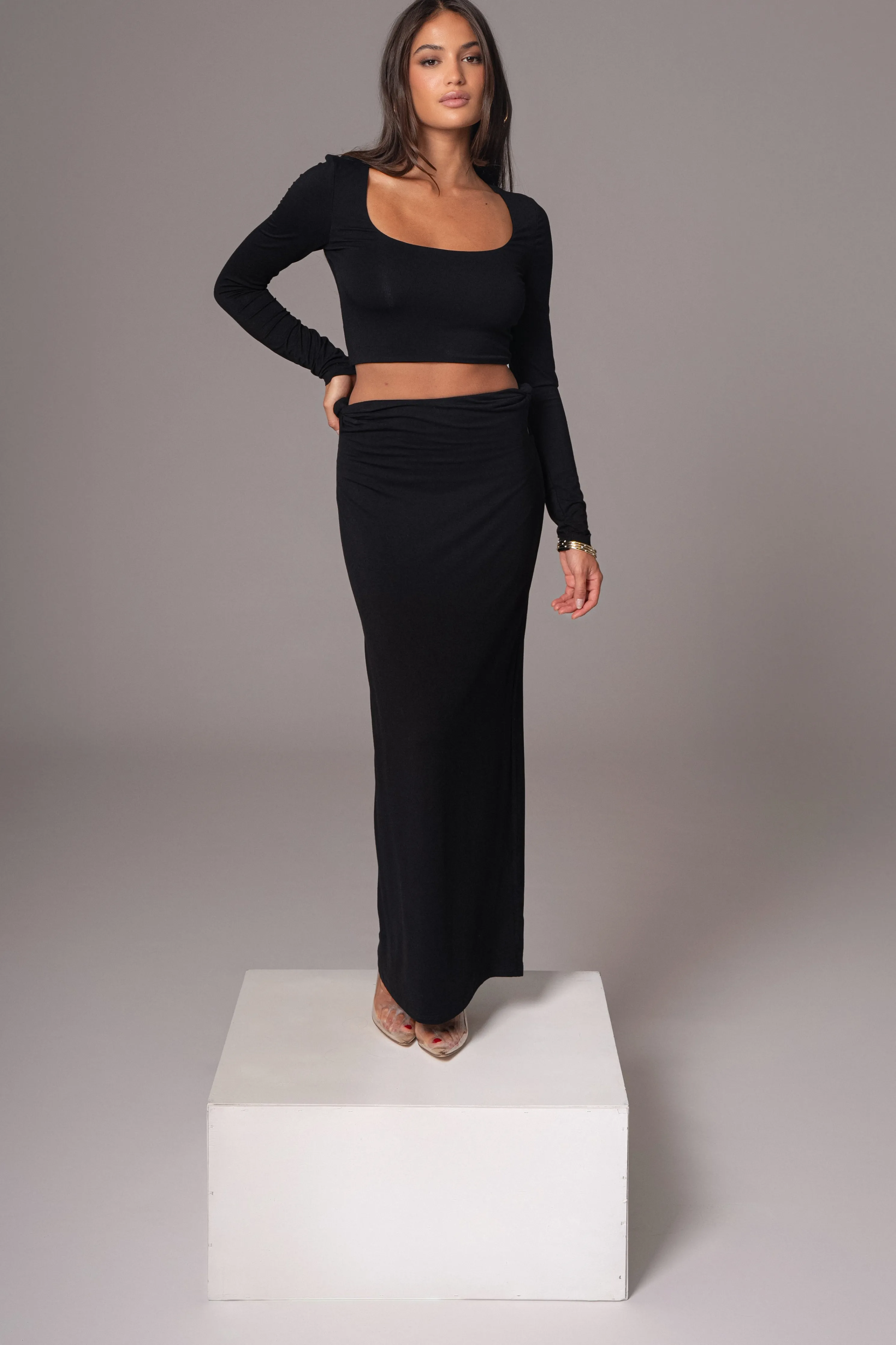 Black Geneva Skirt Set