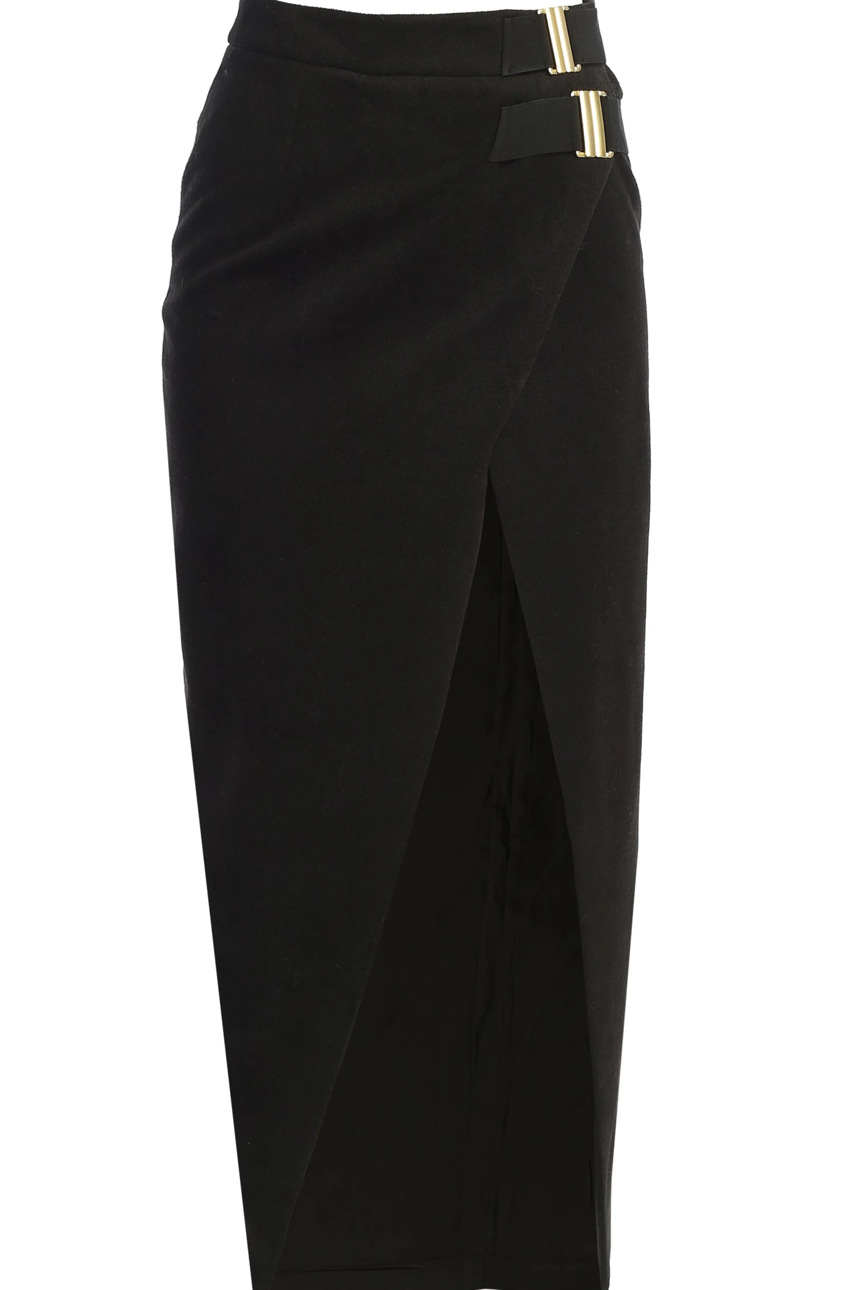 Black Gisele Slit Skirt