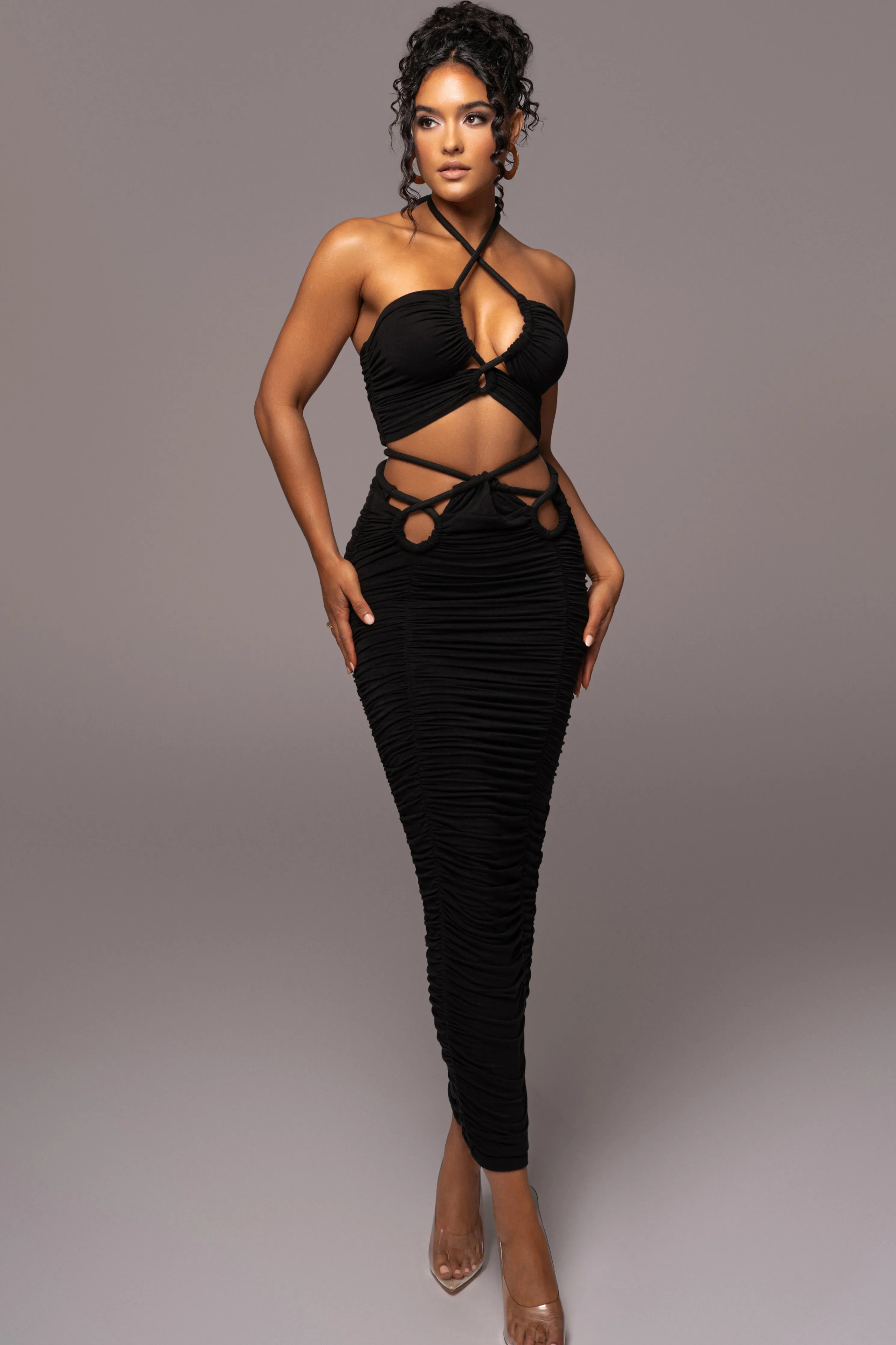 Black Go The Distance Skirt Set