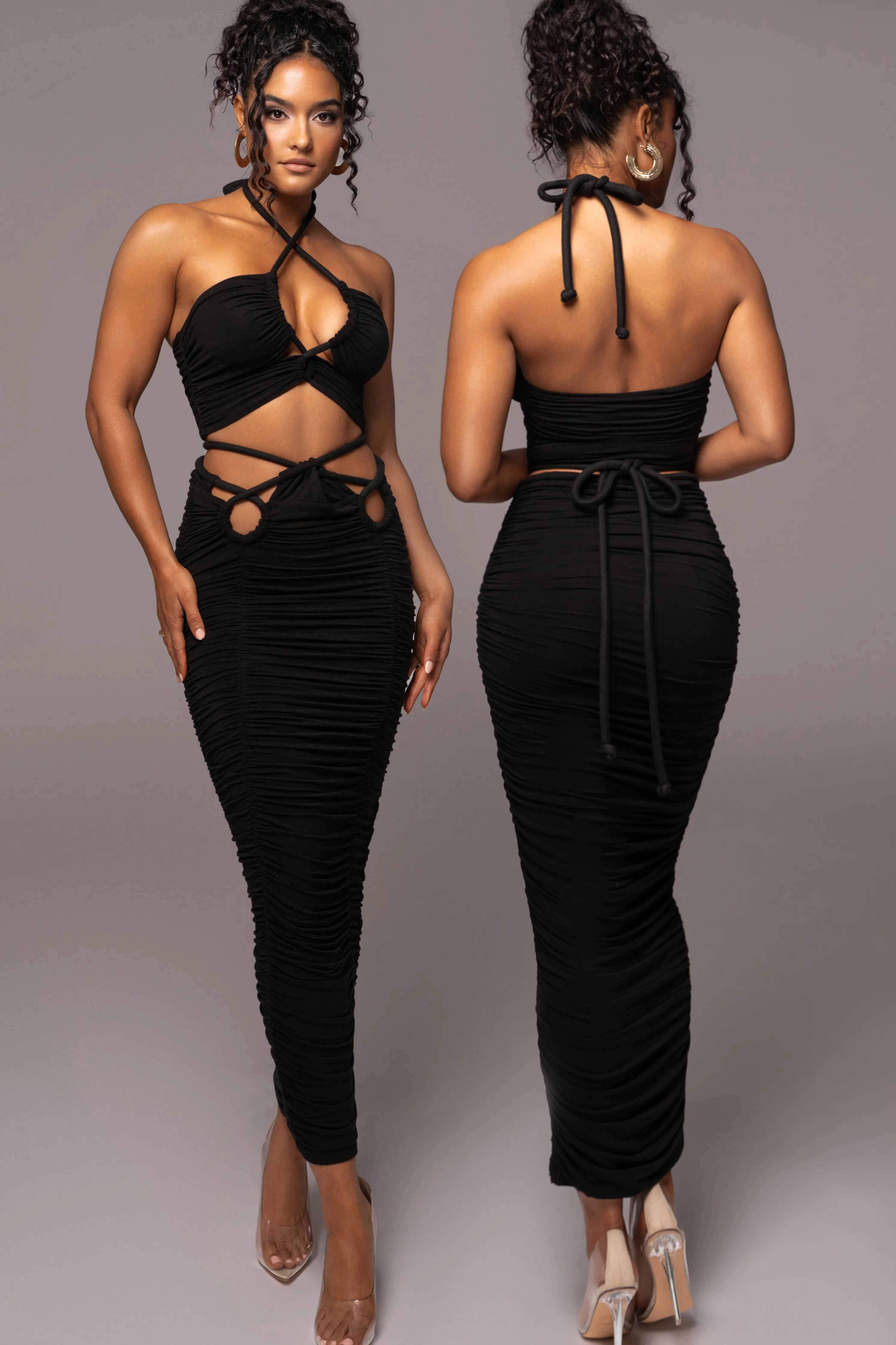 Black Go The Distance Skirt Set