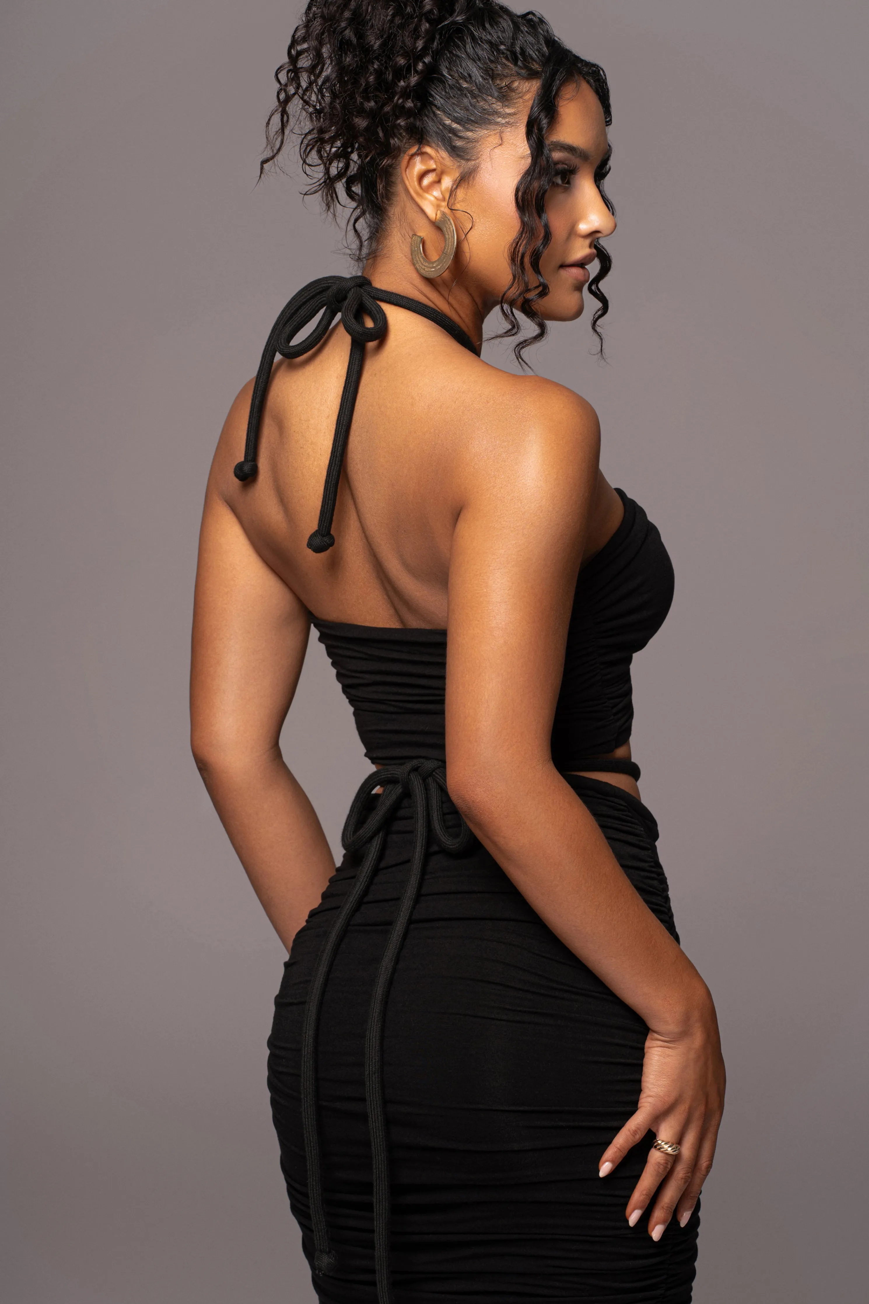 Black Go The Distance Skirt Set