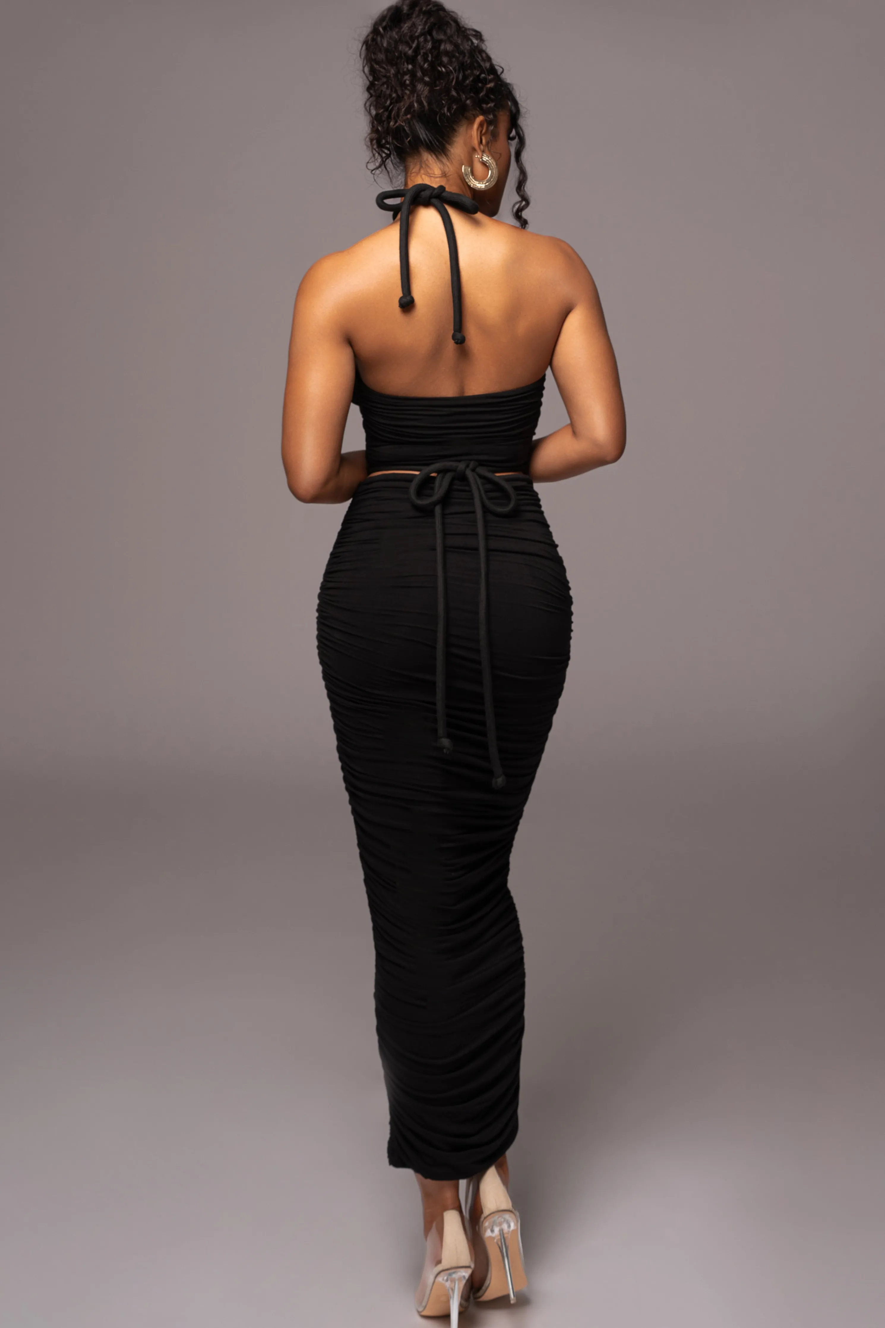 Black Go The Distance Skirt Set