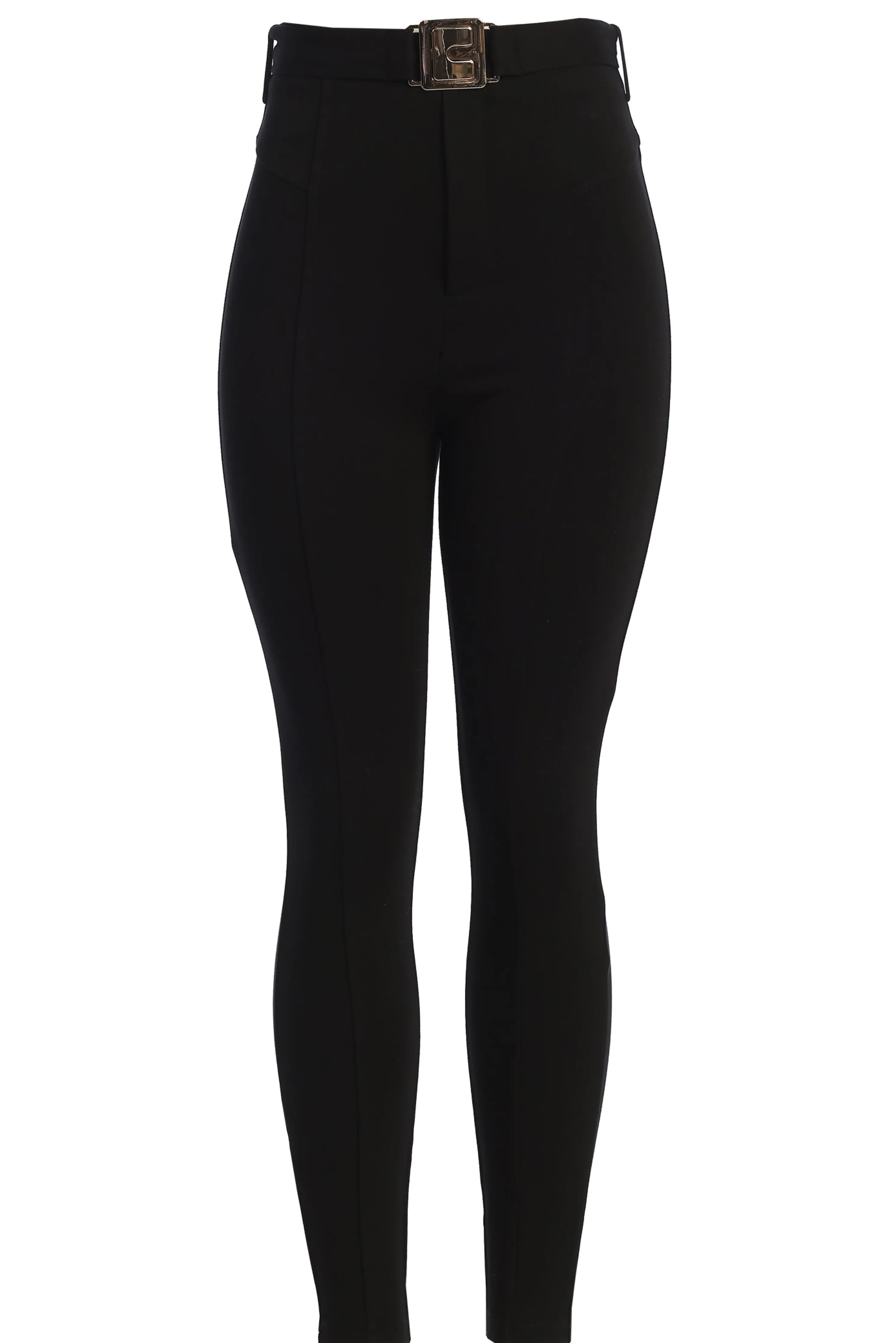 Black Golden Buckled Pants