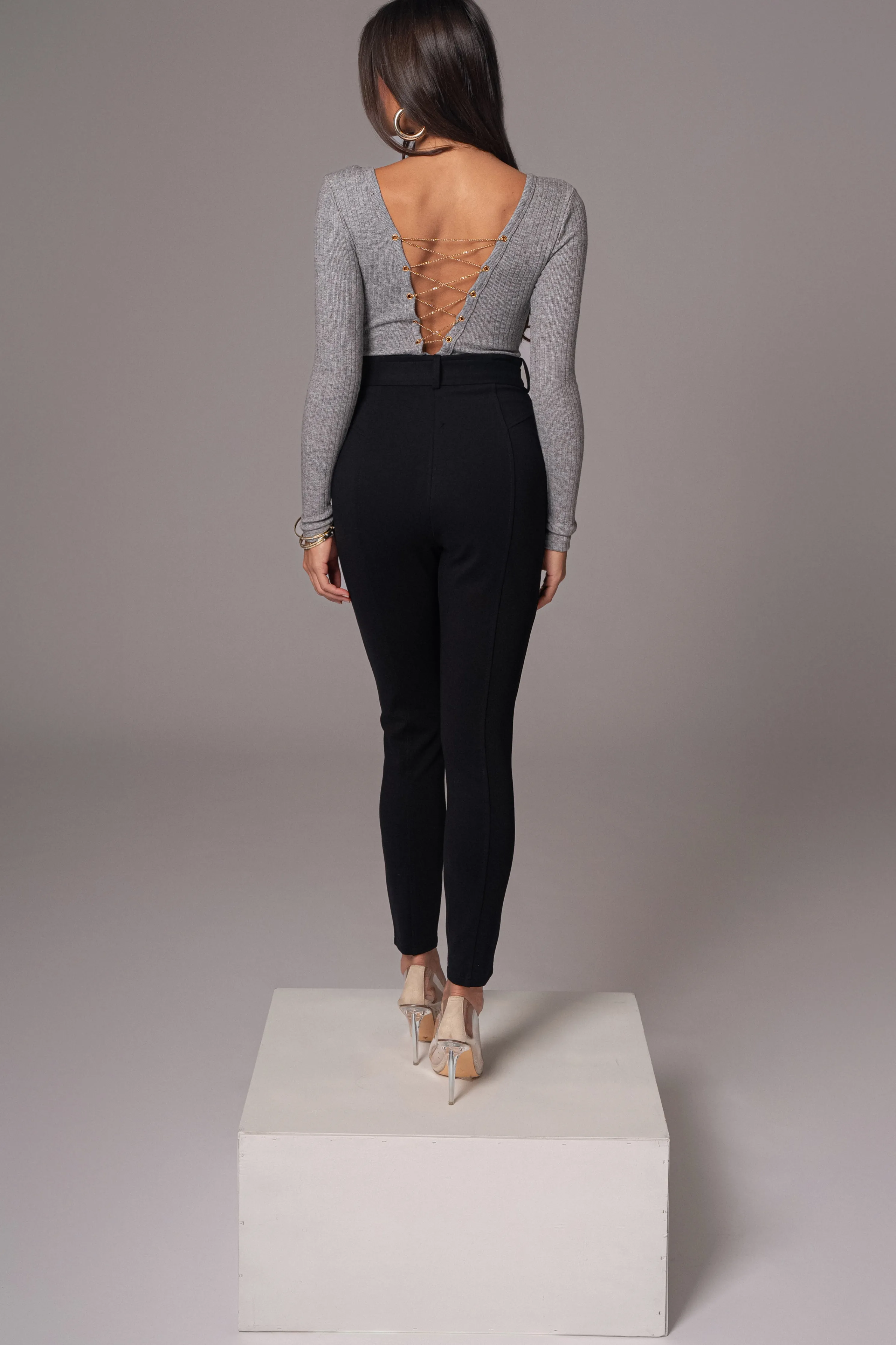 Black Golden Buckled Pants