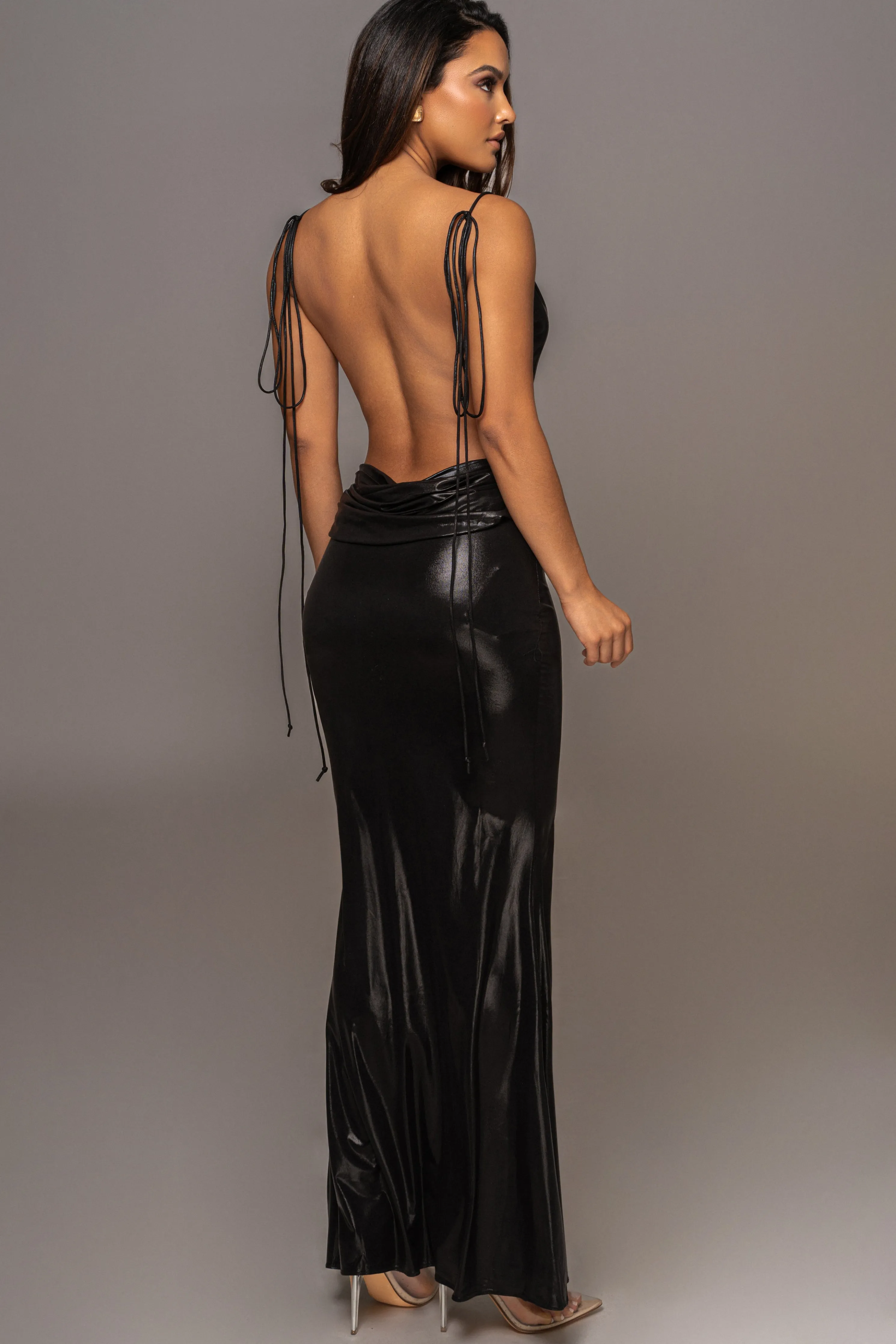 Black Heart of Gold Maxi Dress