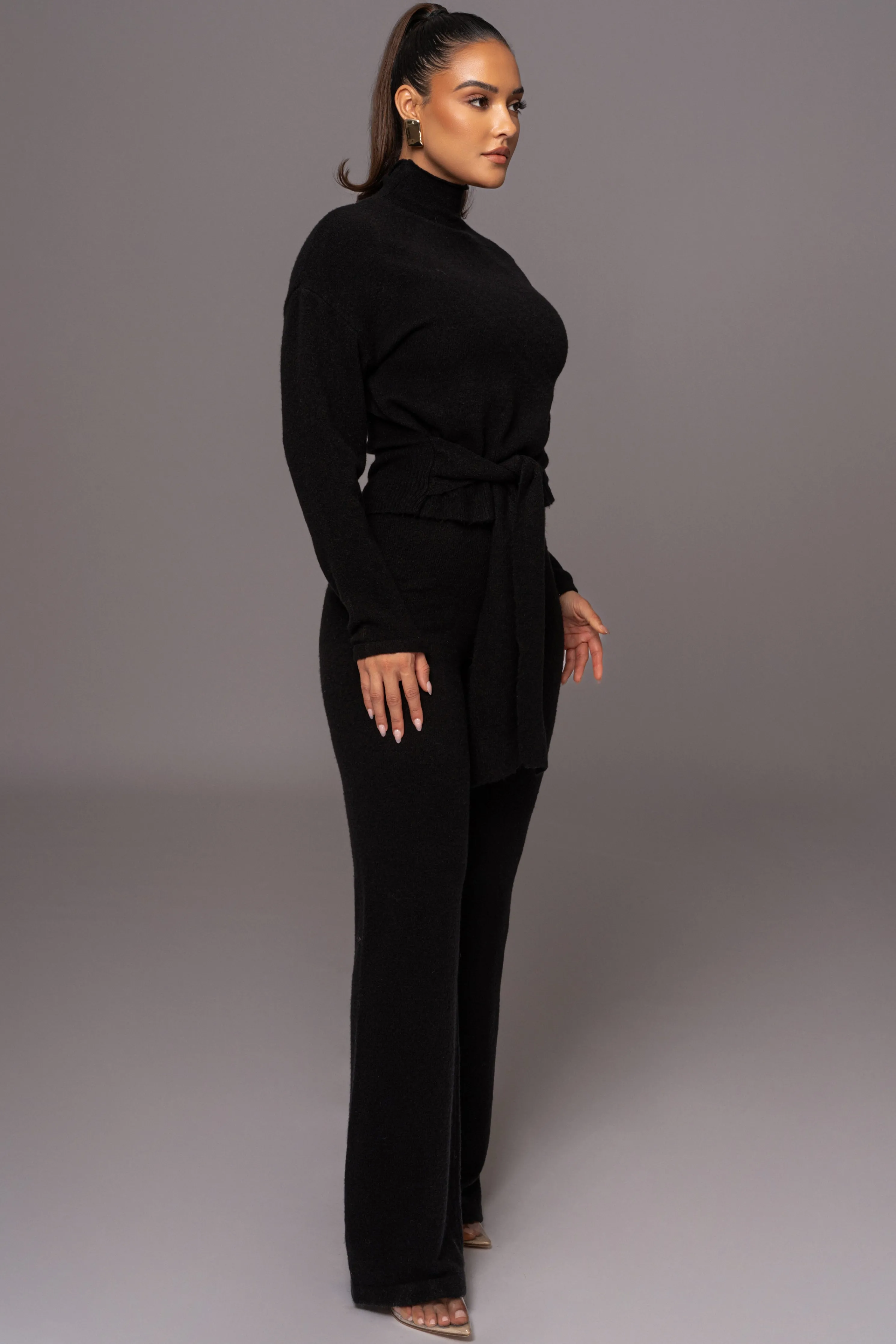 Black Ivy Sweater Knit Pant Set