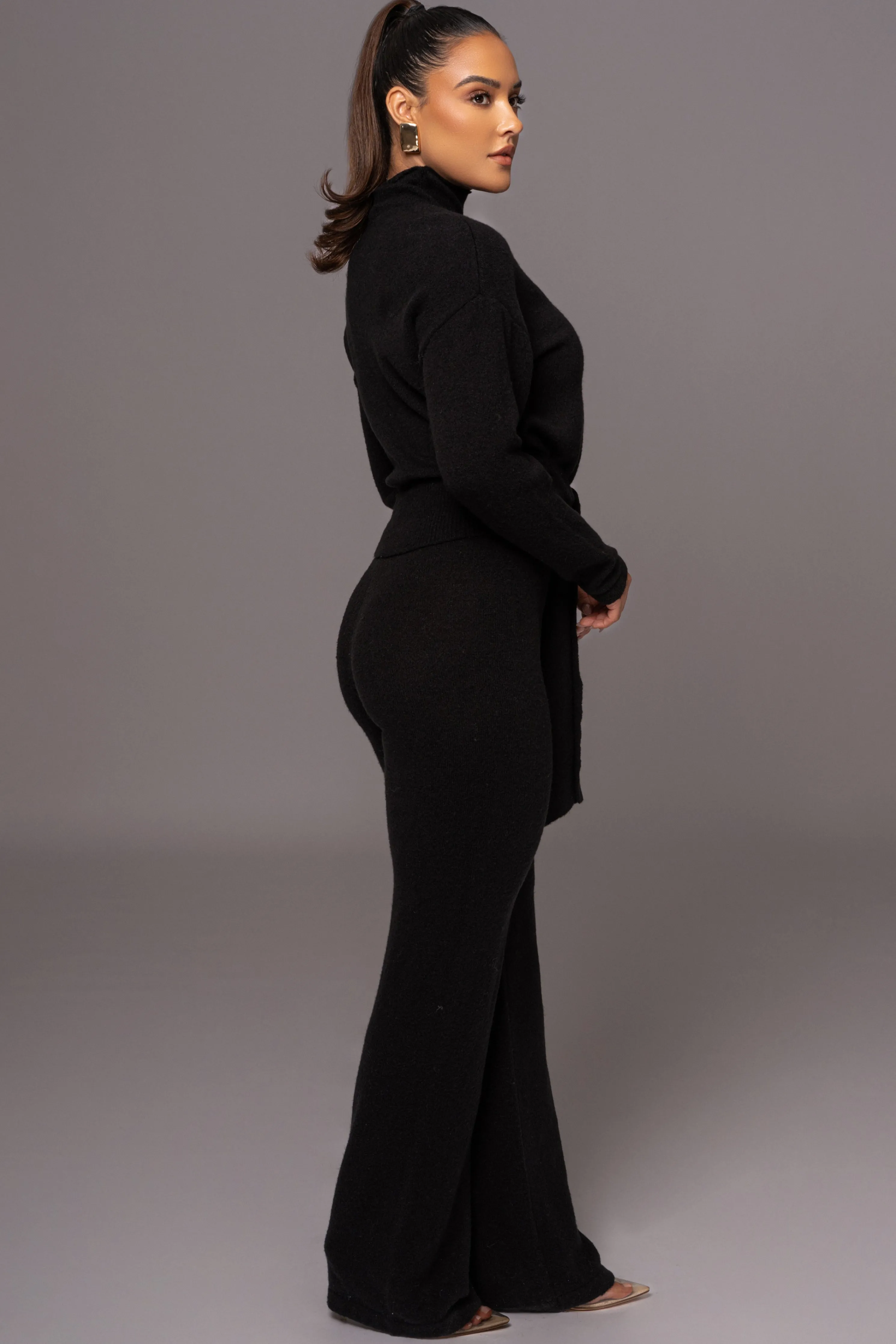 Black Ivy Sweater Knit Pant Set