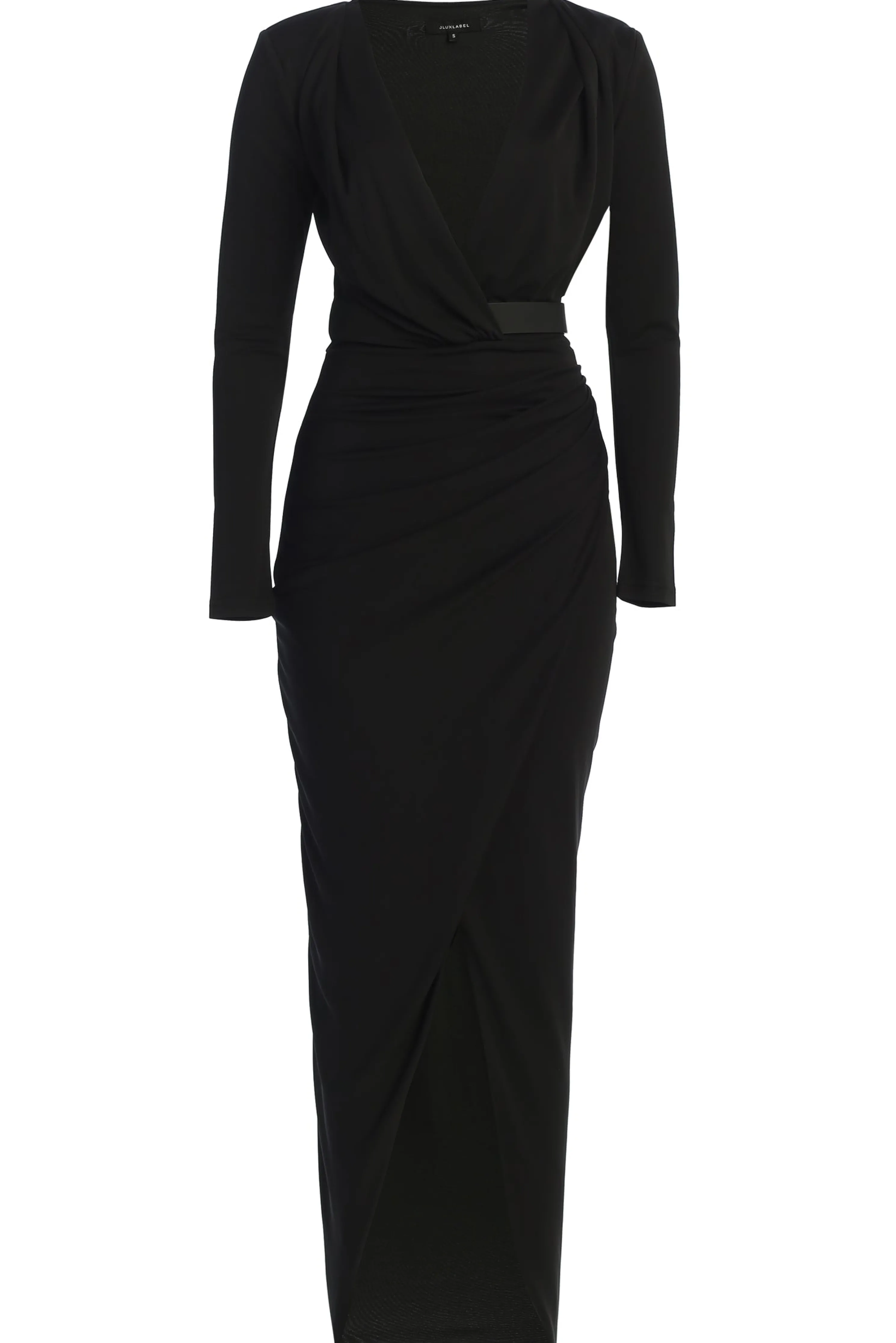 Black Jamie Plunge Maxi Dress
