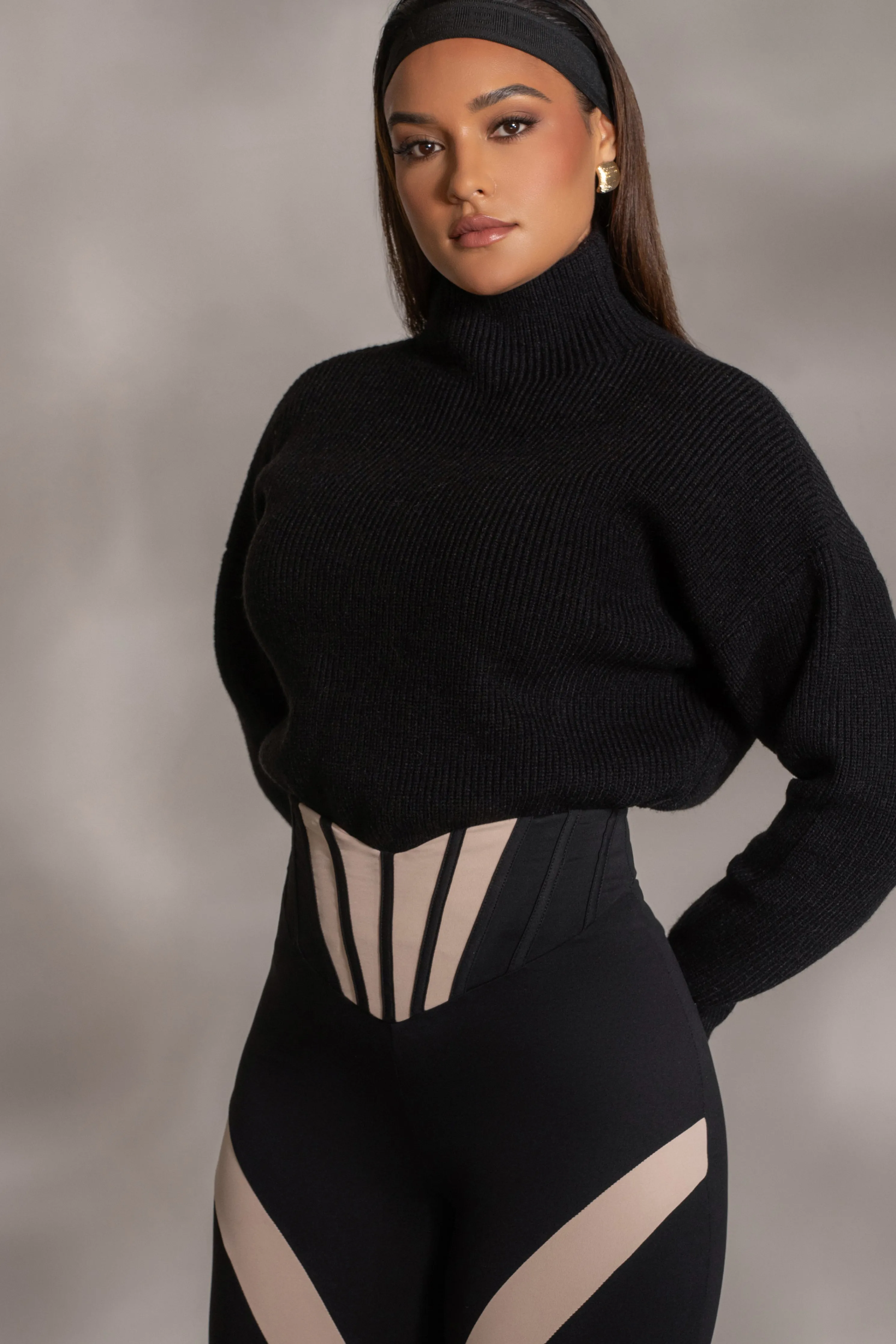 Black Jenni Turtleneck Sweater Top