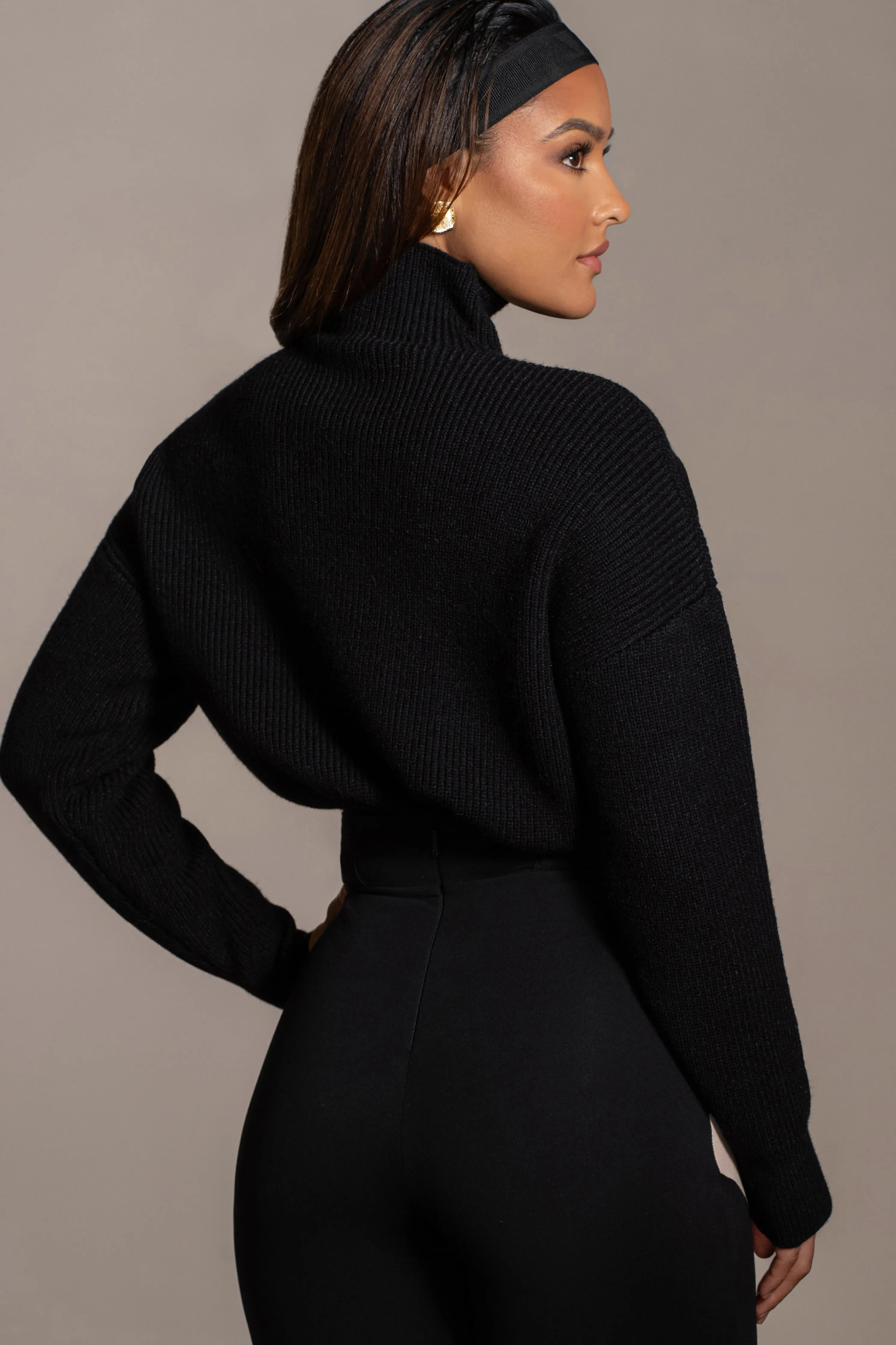 Black Jenni Turtleneck Sweater Top