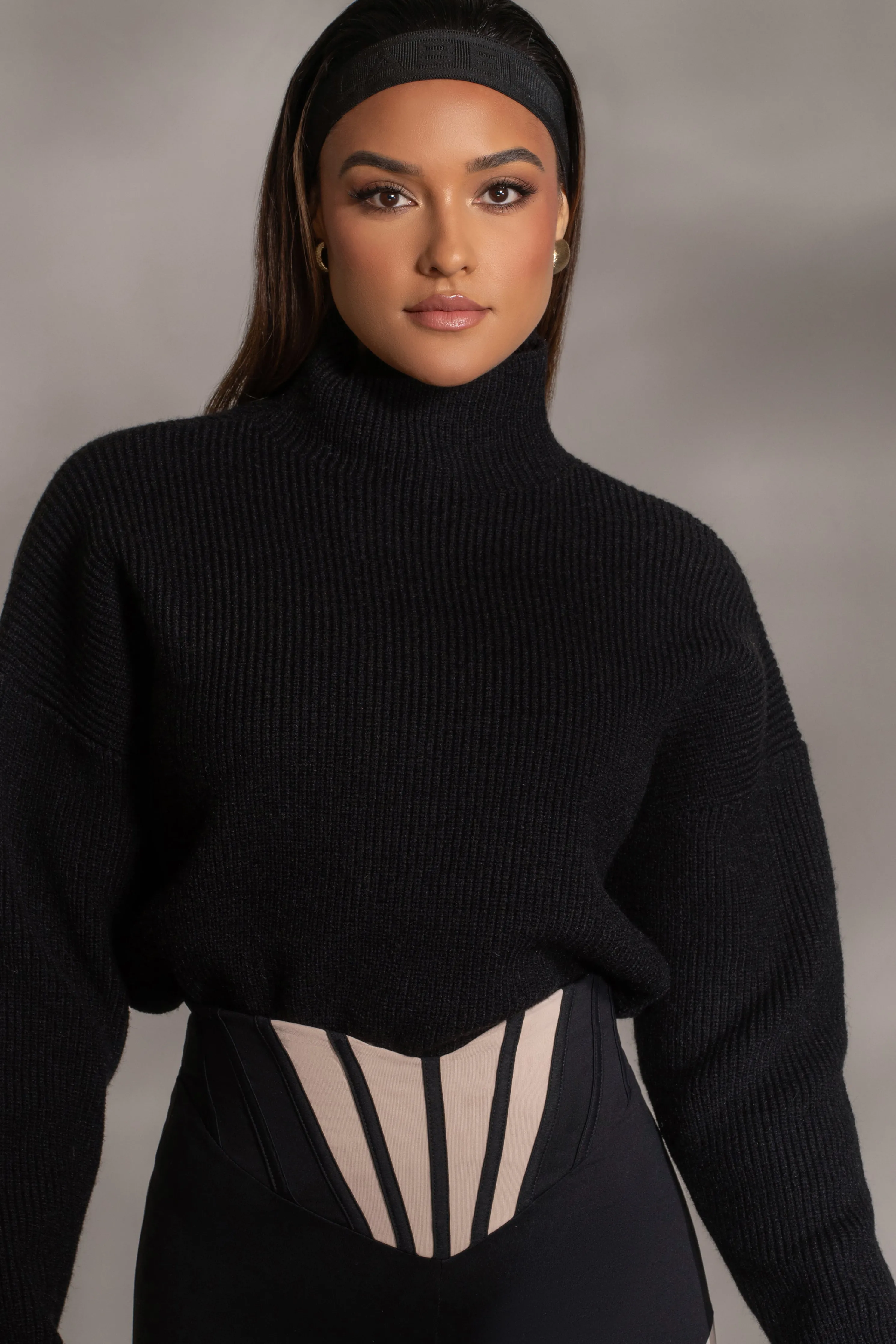 Black Jenni Turtleneck Sweater Top