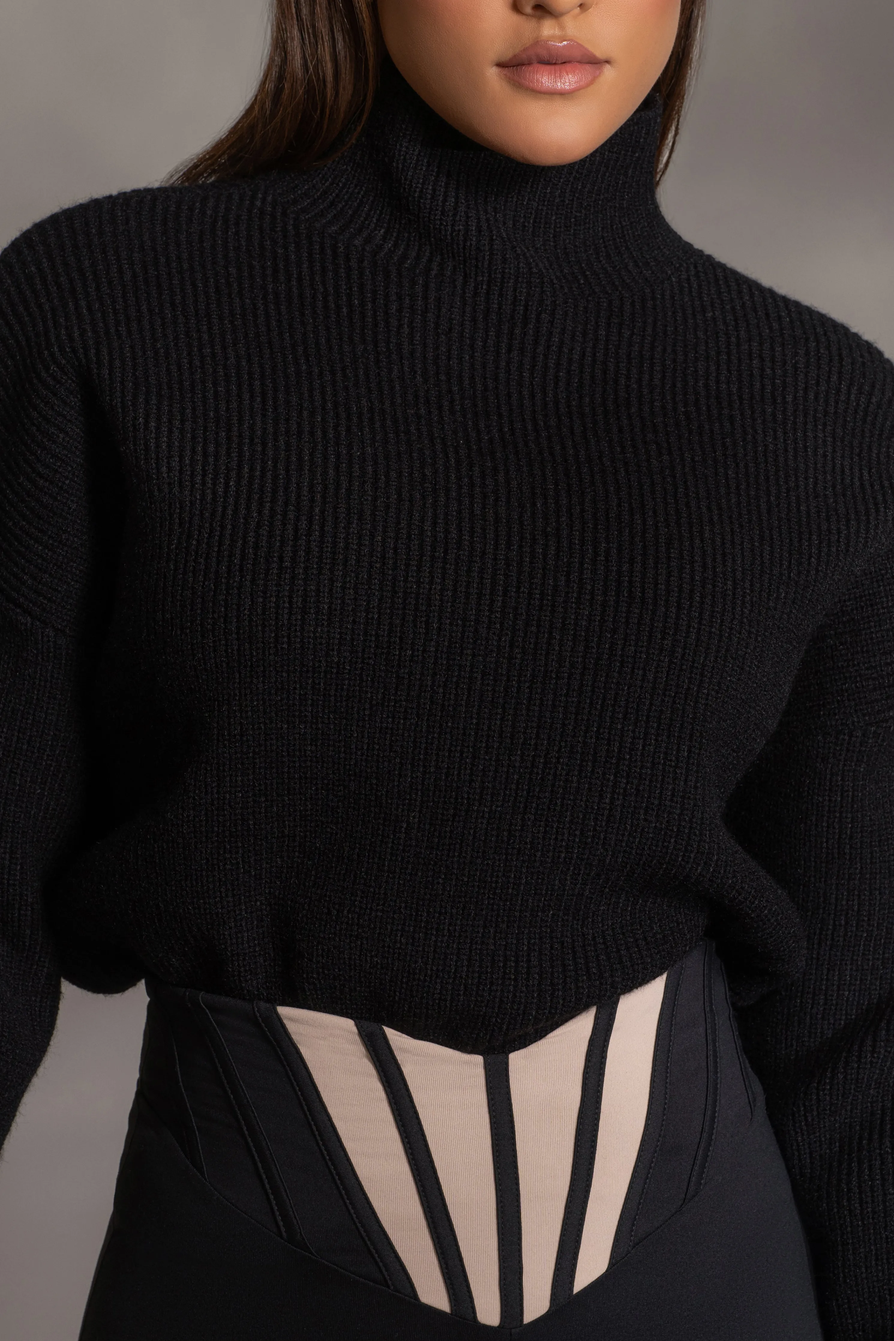 Black Jenni Turtleneck Sweater Top