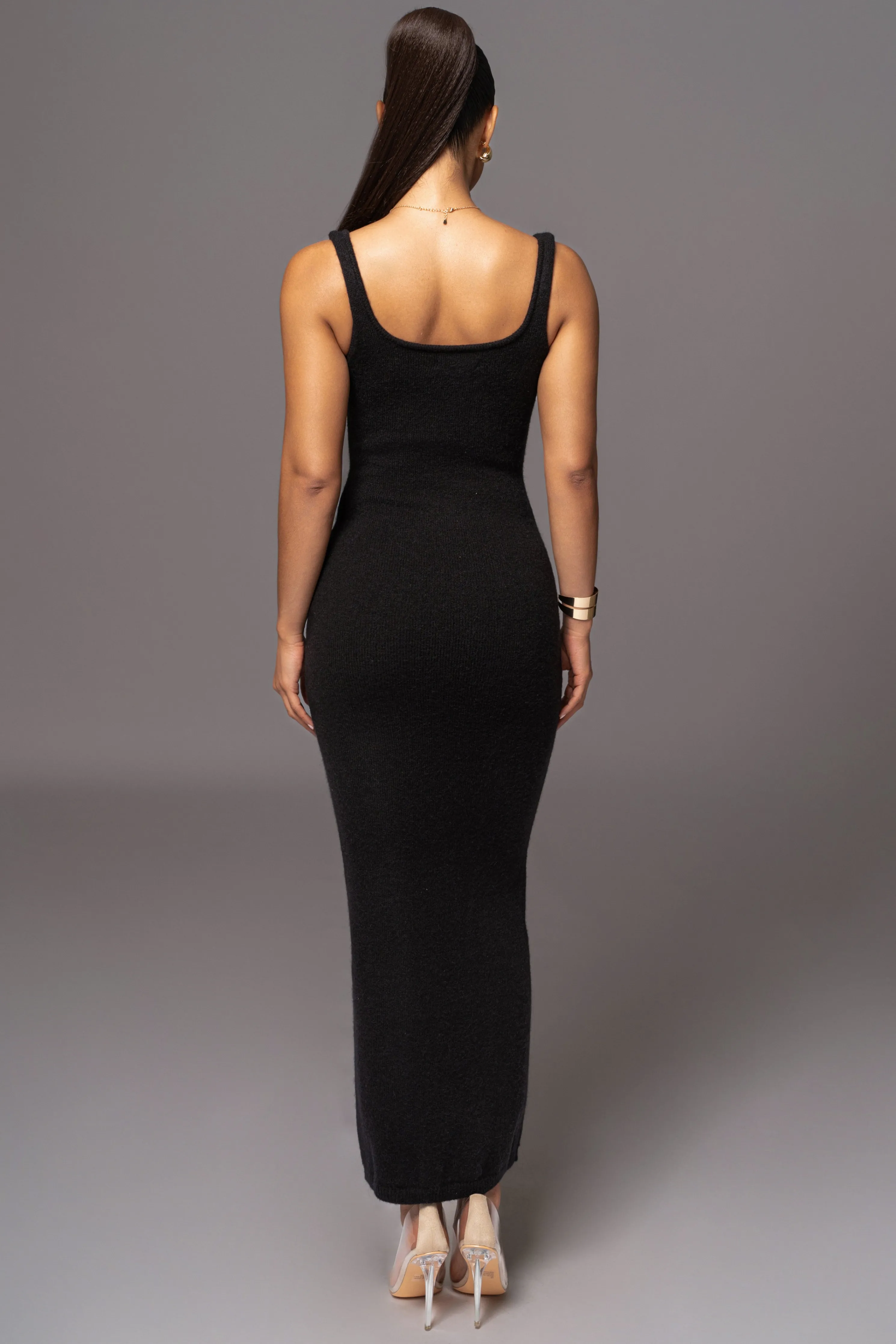 Black Karolina Knit Maxi Dress