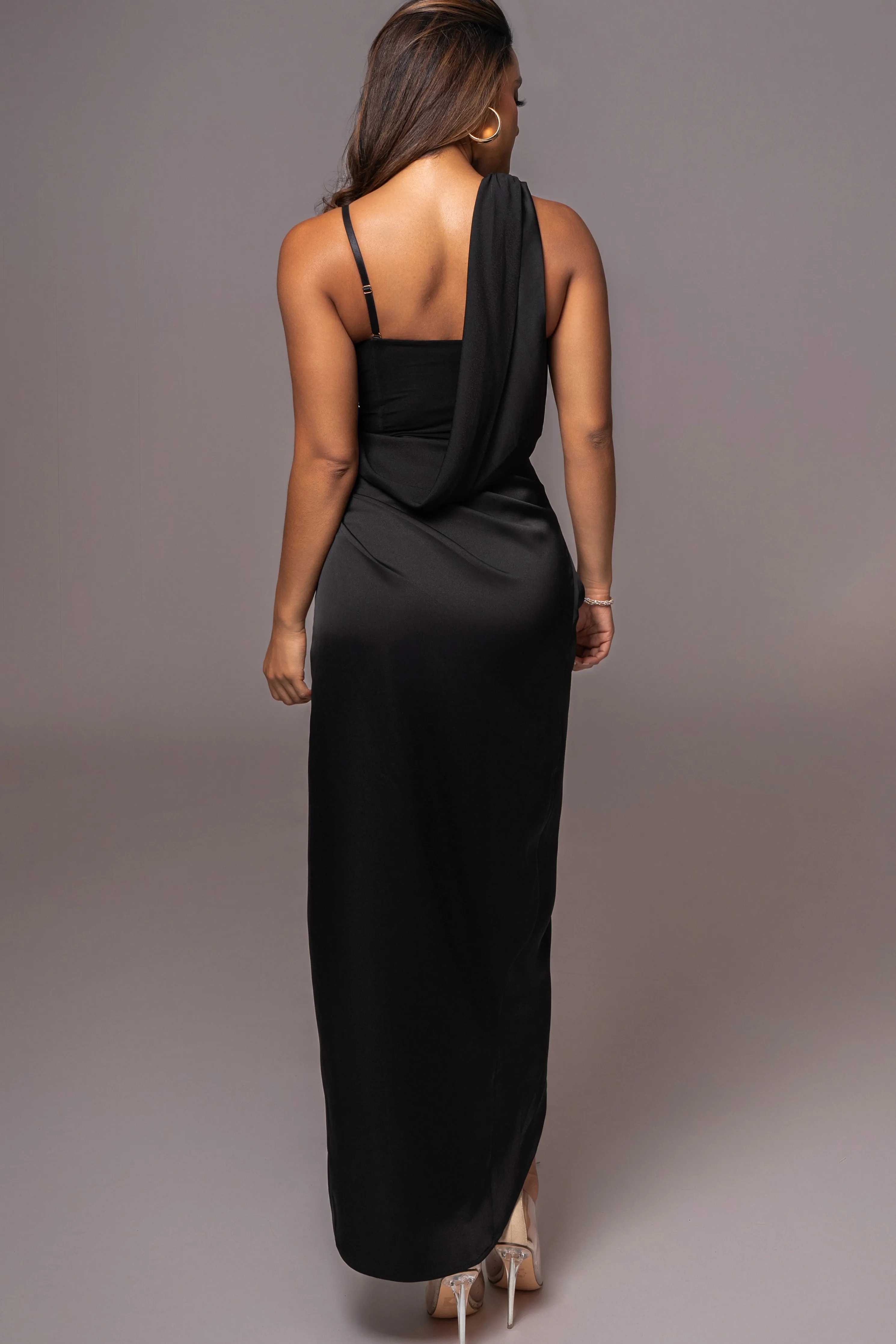 Black KRISTIANA SLIT DRESS