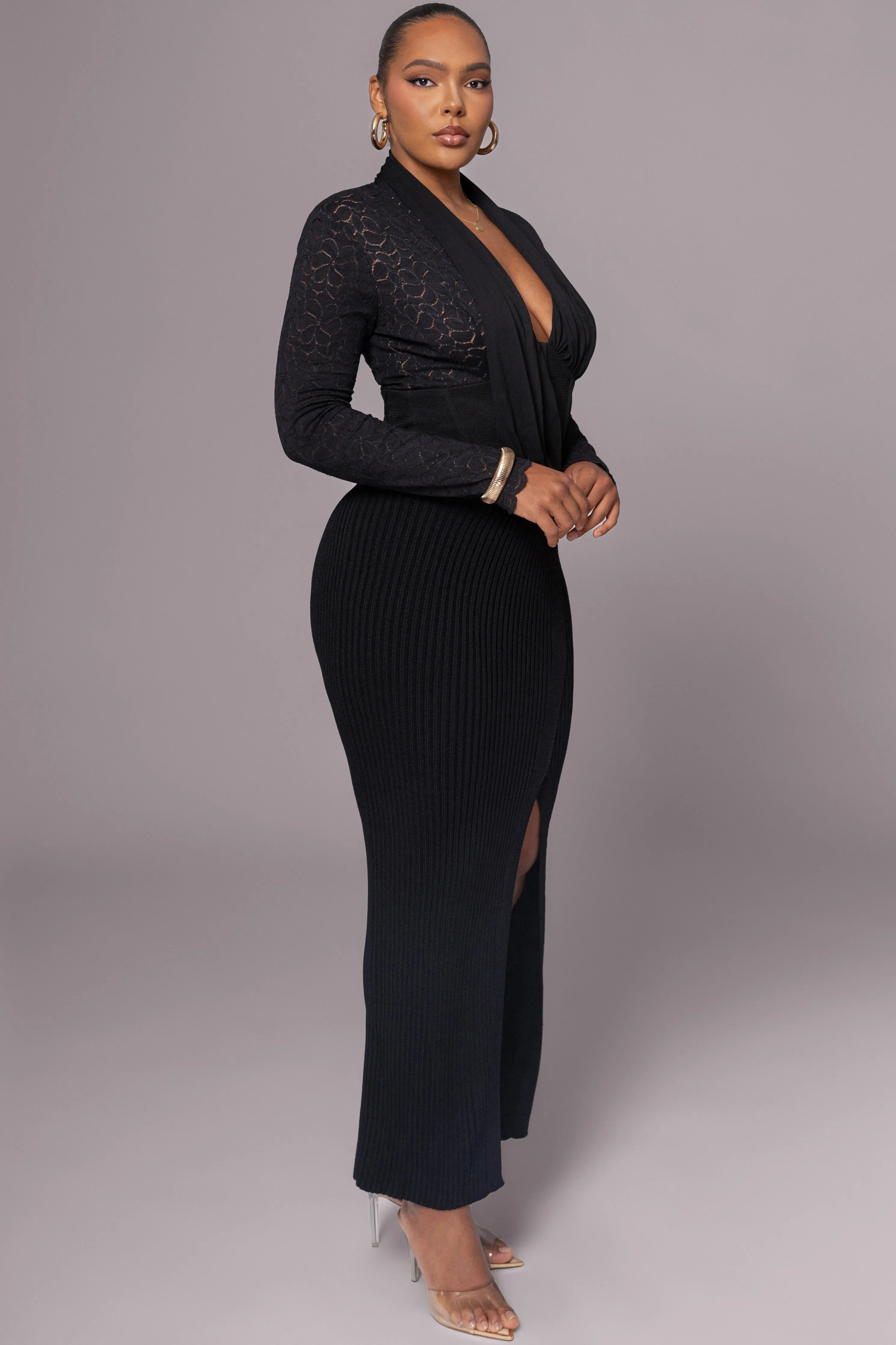 Black Lace Corset Bodysuit