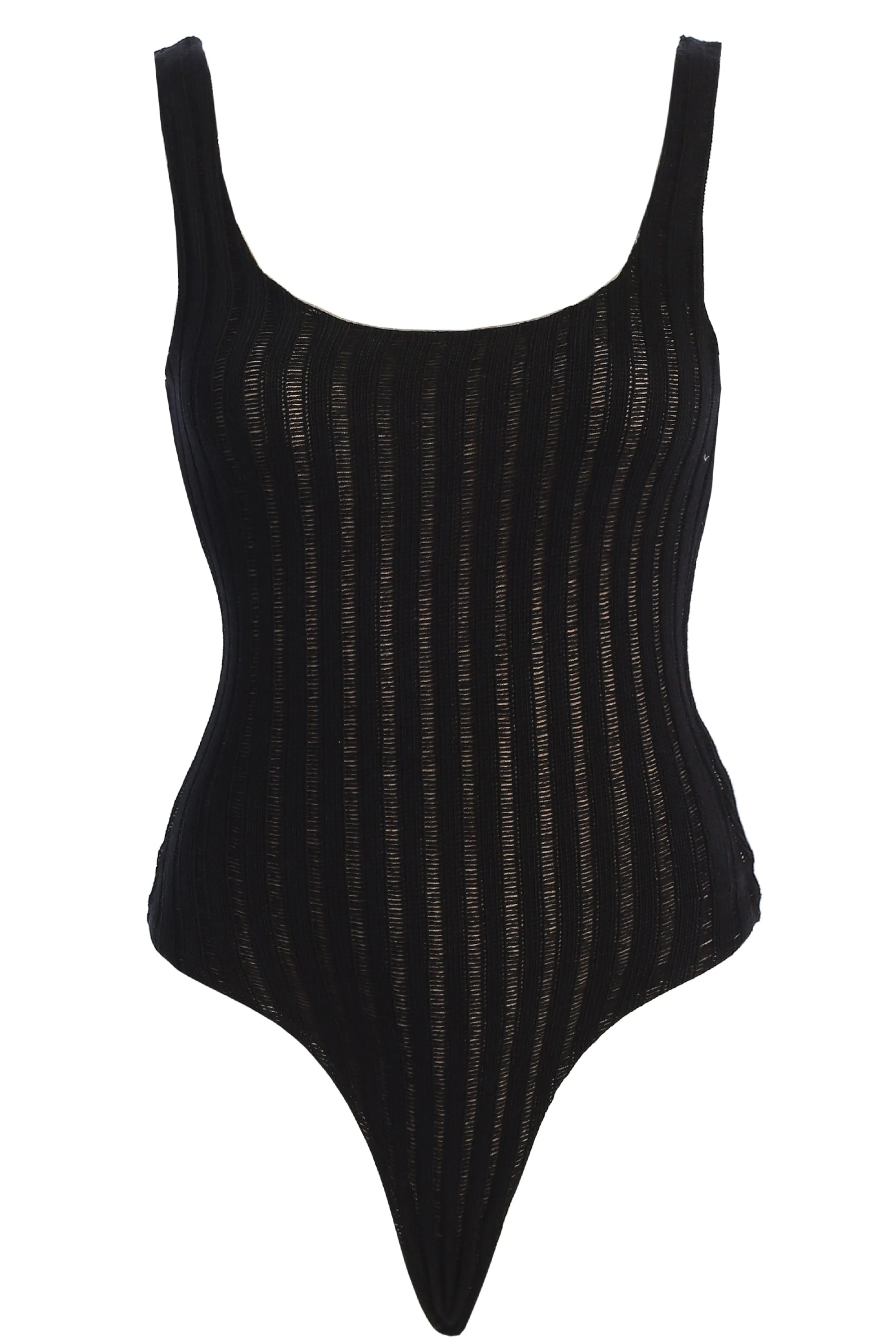 Black Luz Rib Knit Bodysuit