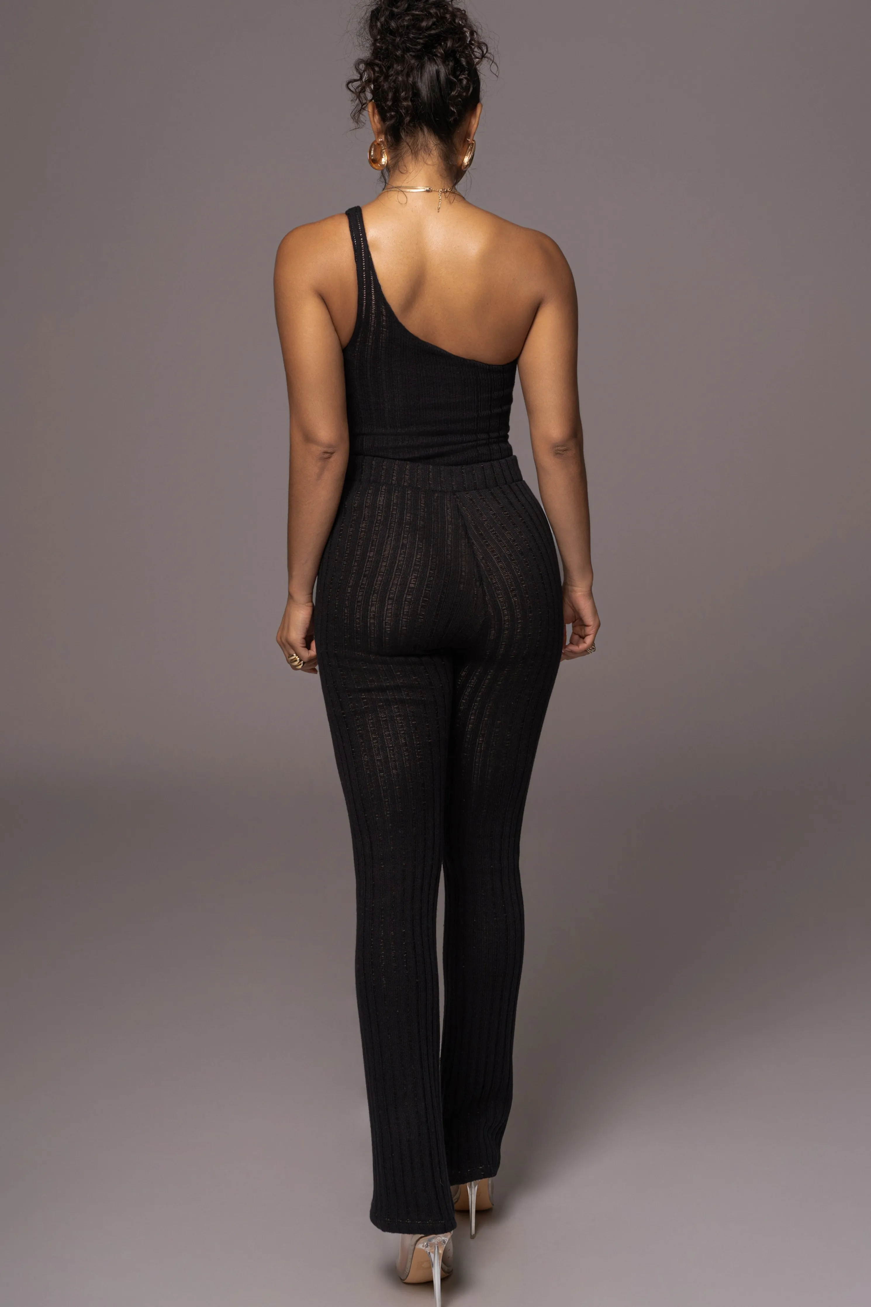 Black Malibu Nights One Shoulder Bodysuit