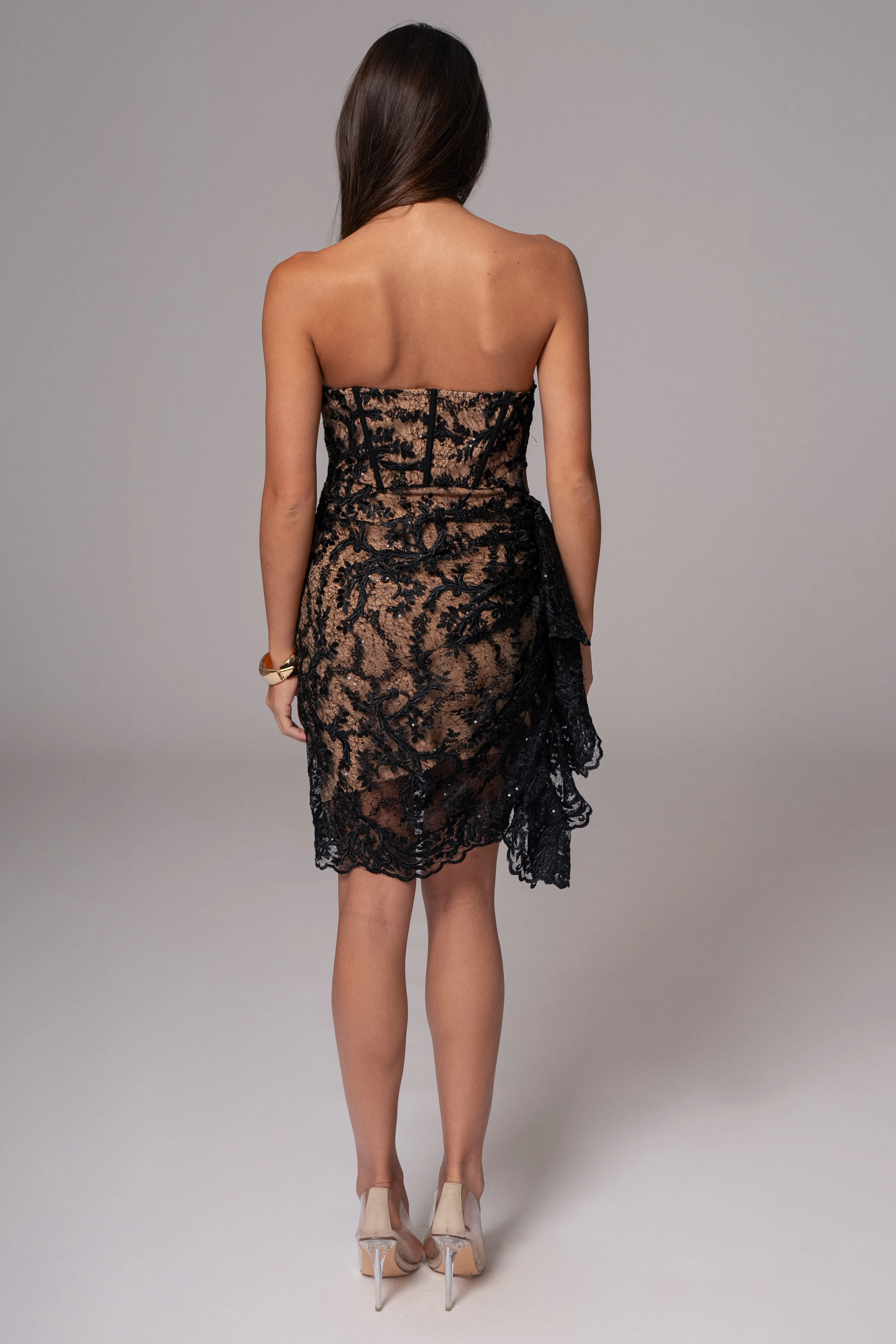 Black Marilyn Lace Mini Dress