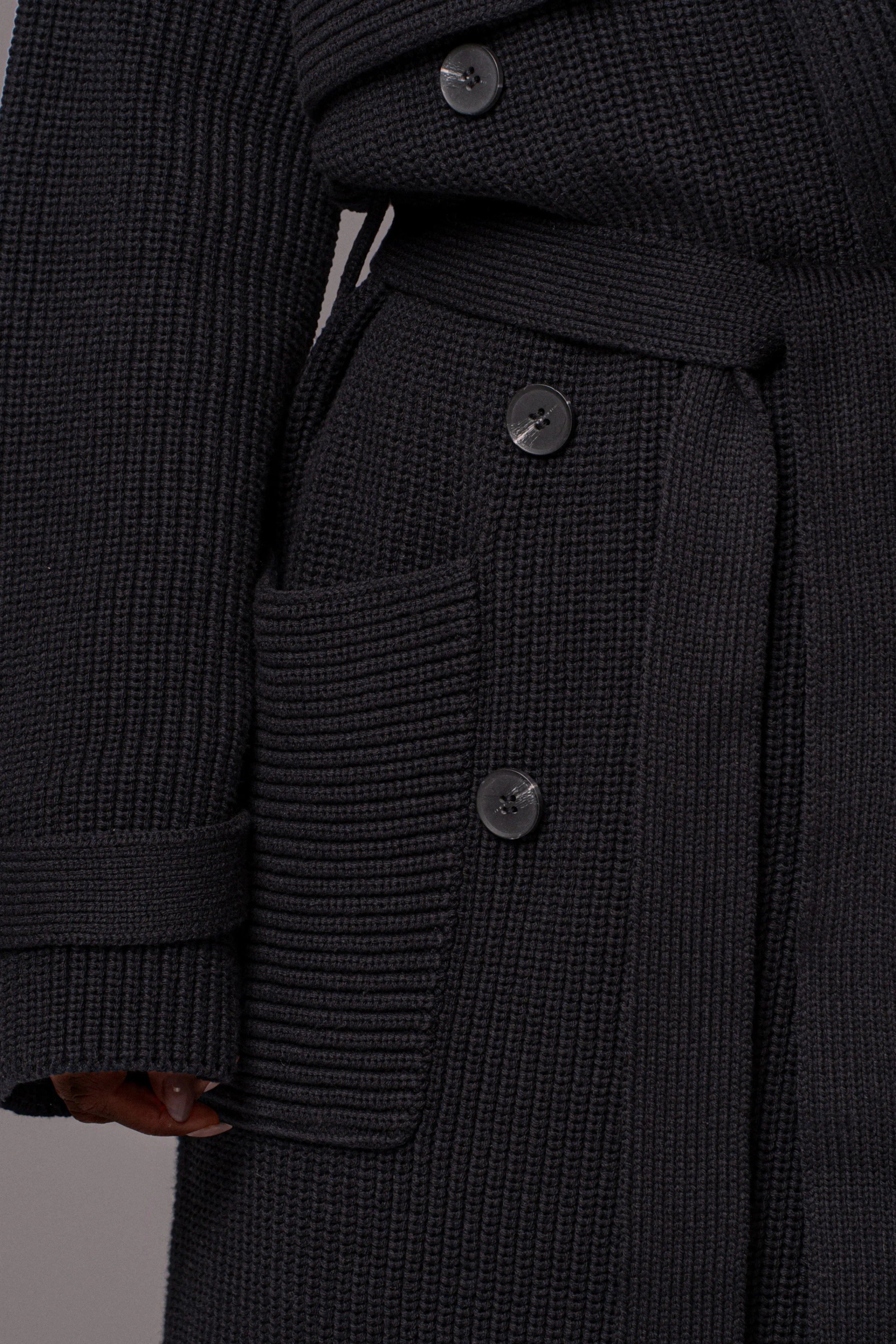 Black Maxinne Knit Coat