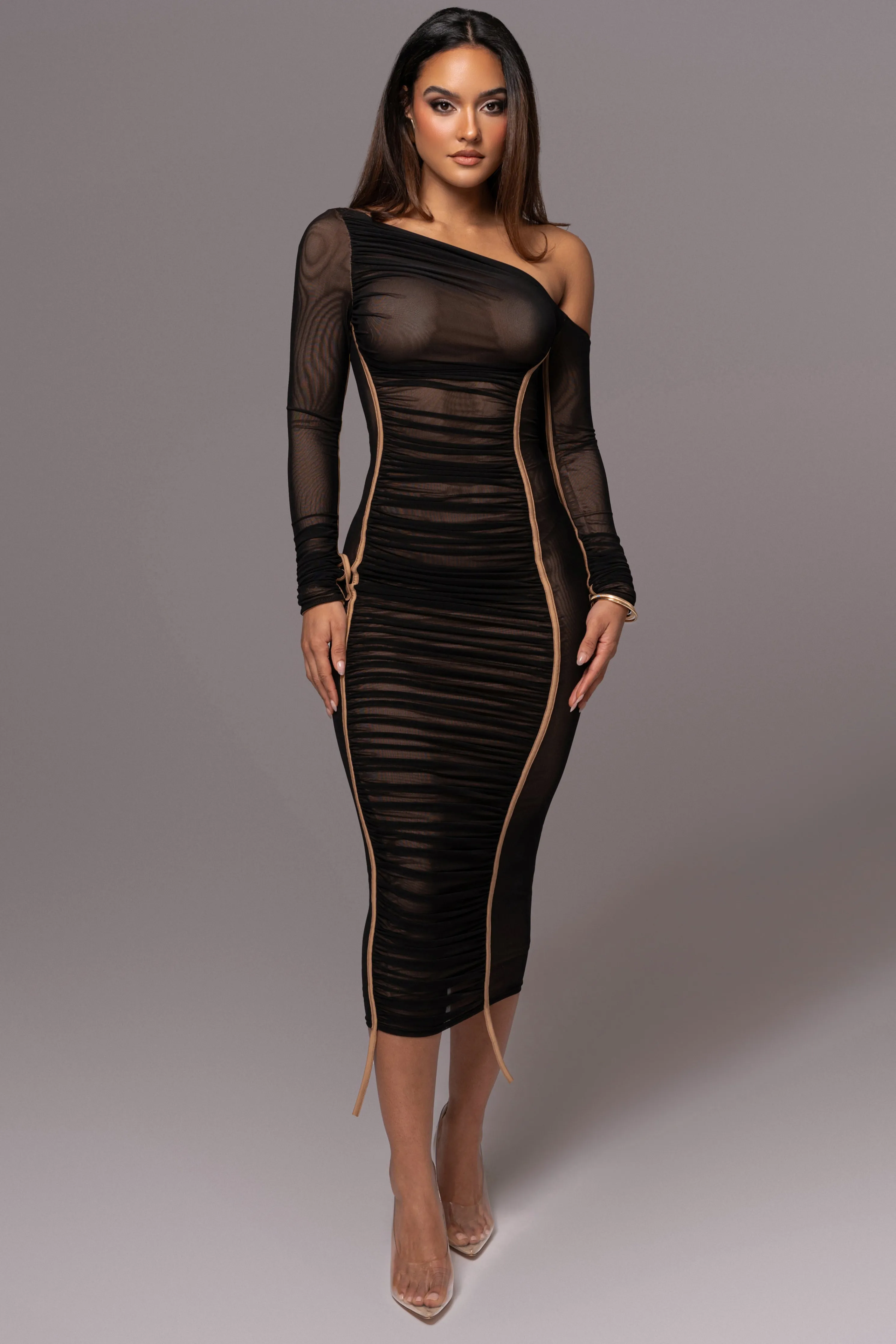 Black Monika Midi Dress