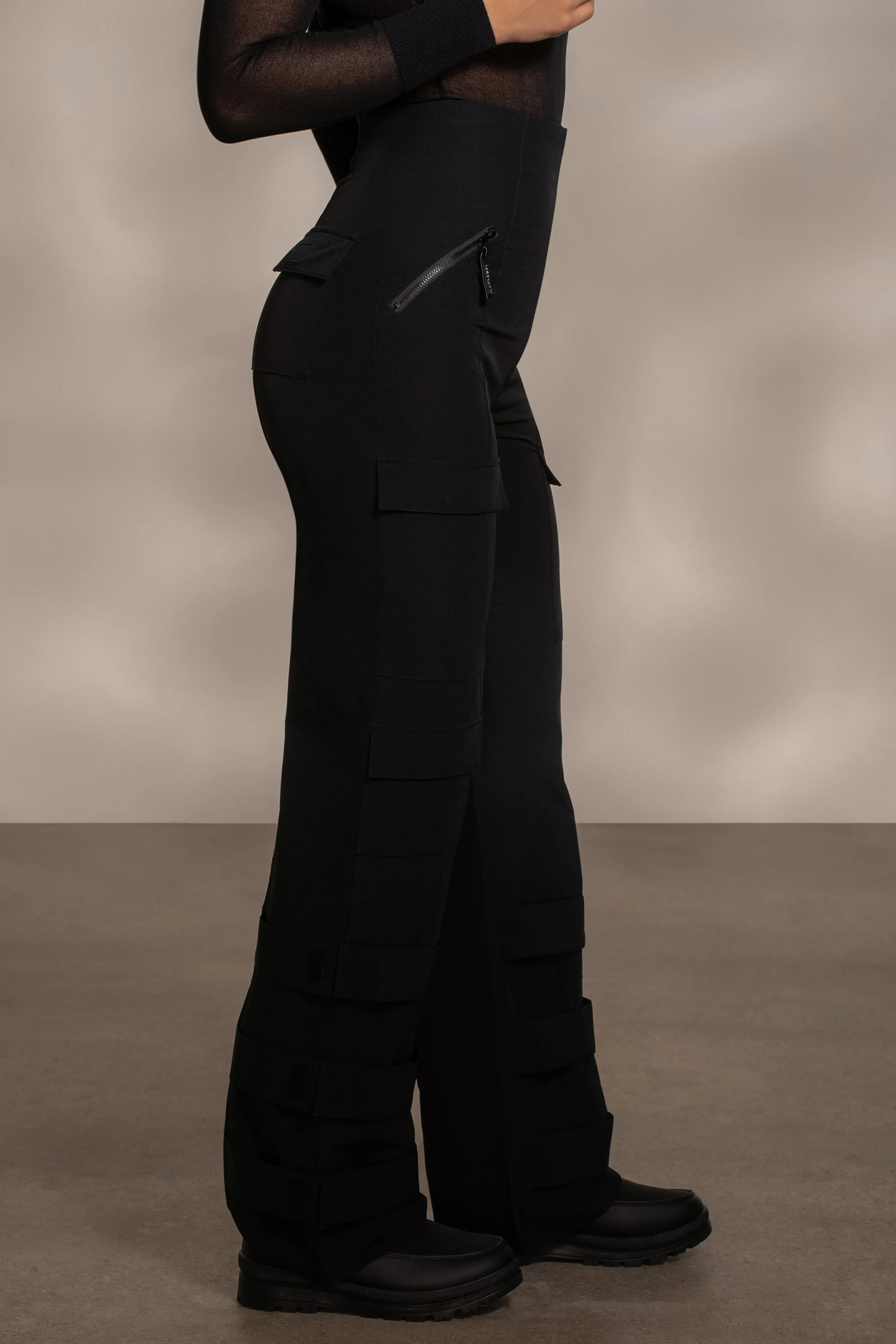 Black Nyah Nylon Utility Pants