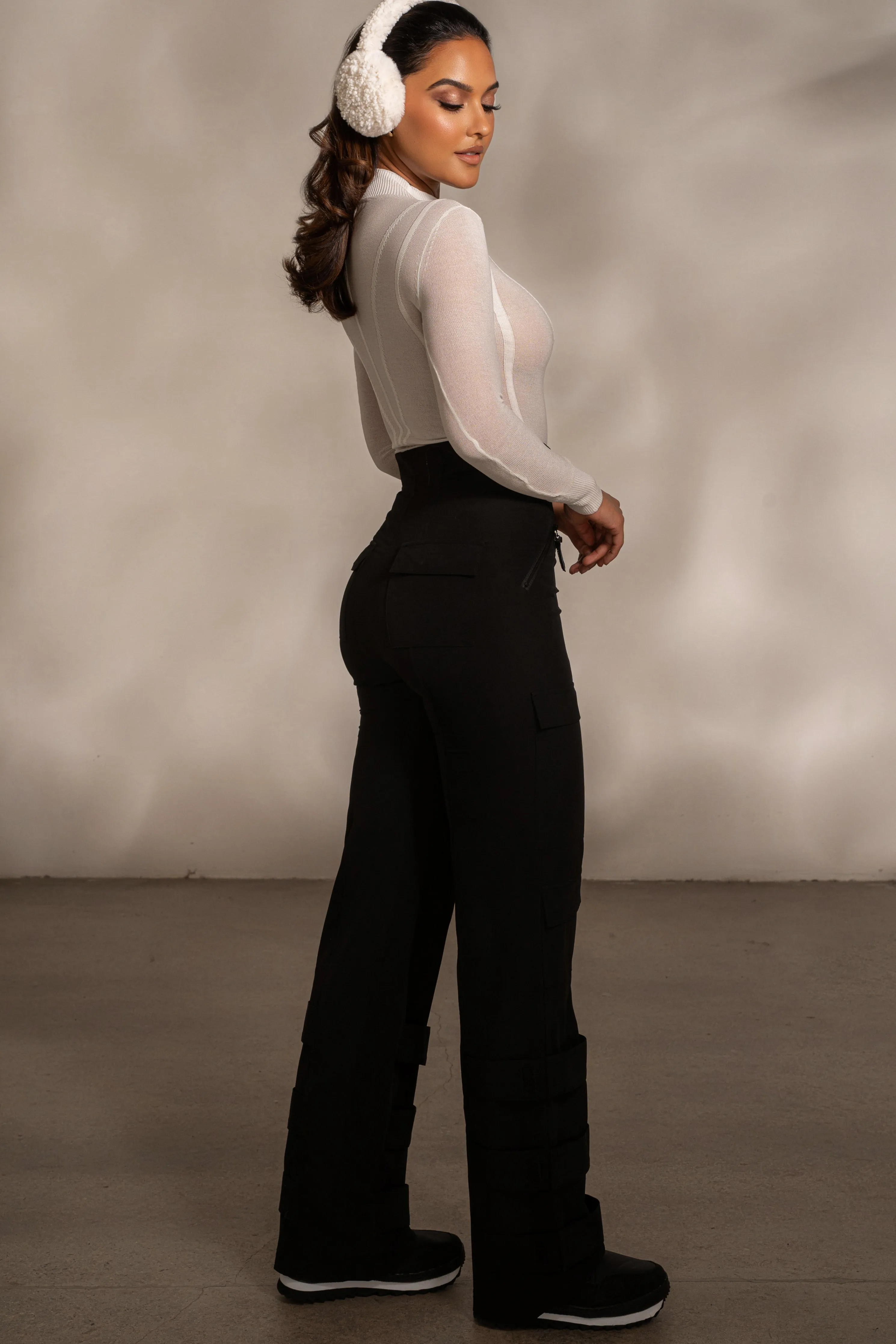 Black Nyah Nylon Utility Pants