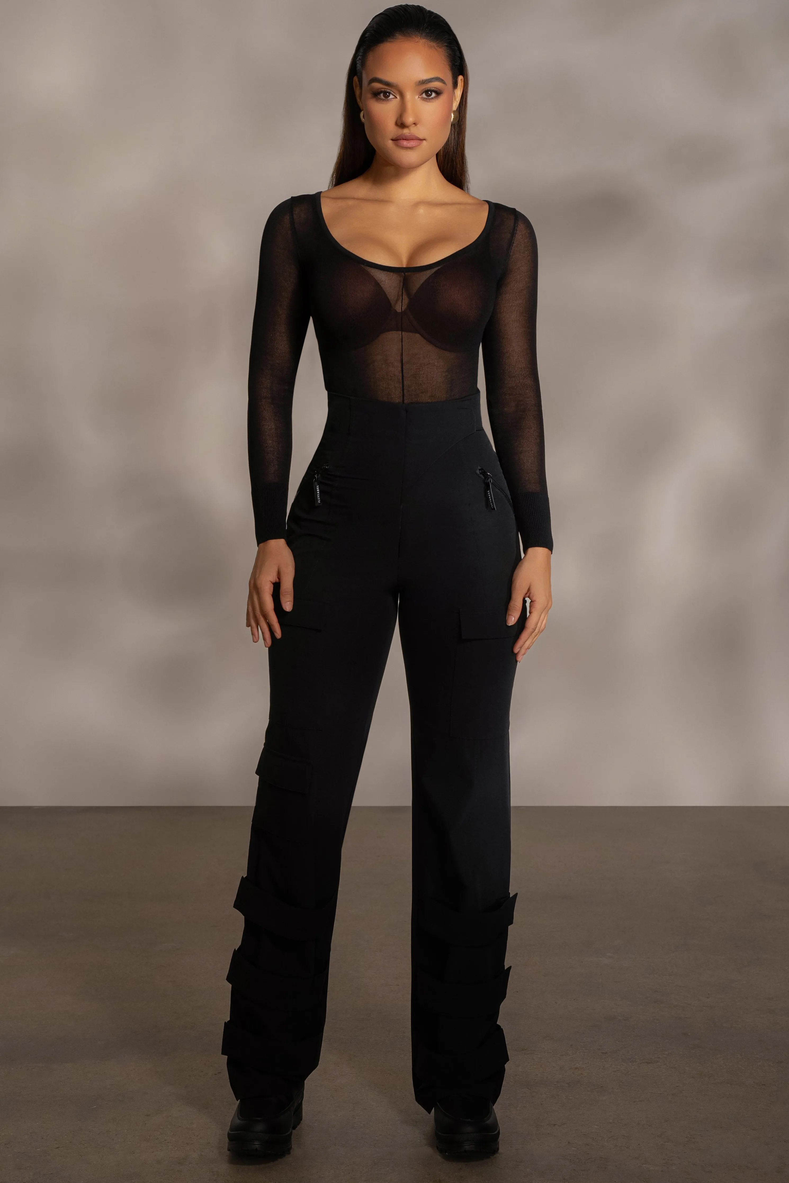 Black Nyah Nylon Utility Pants