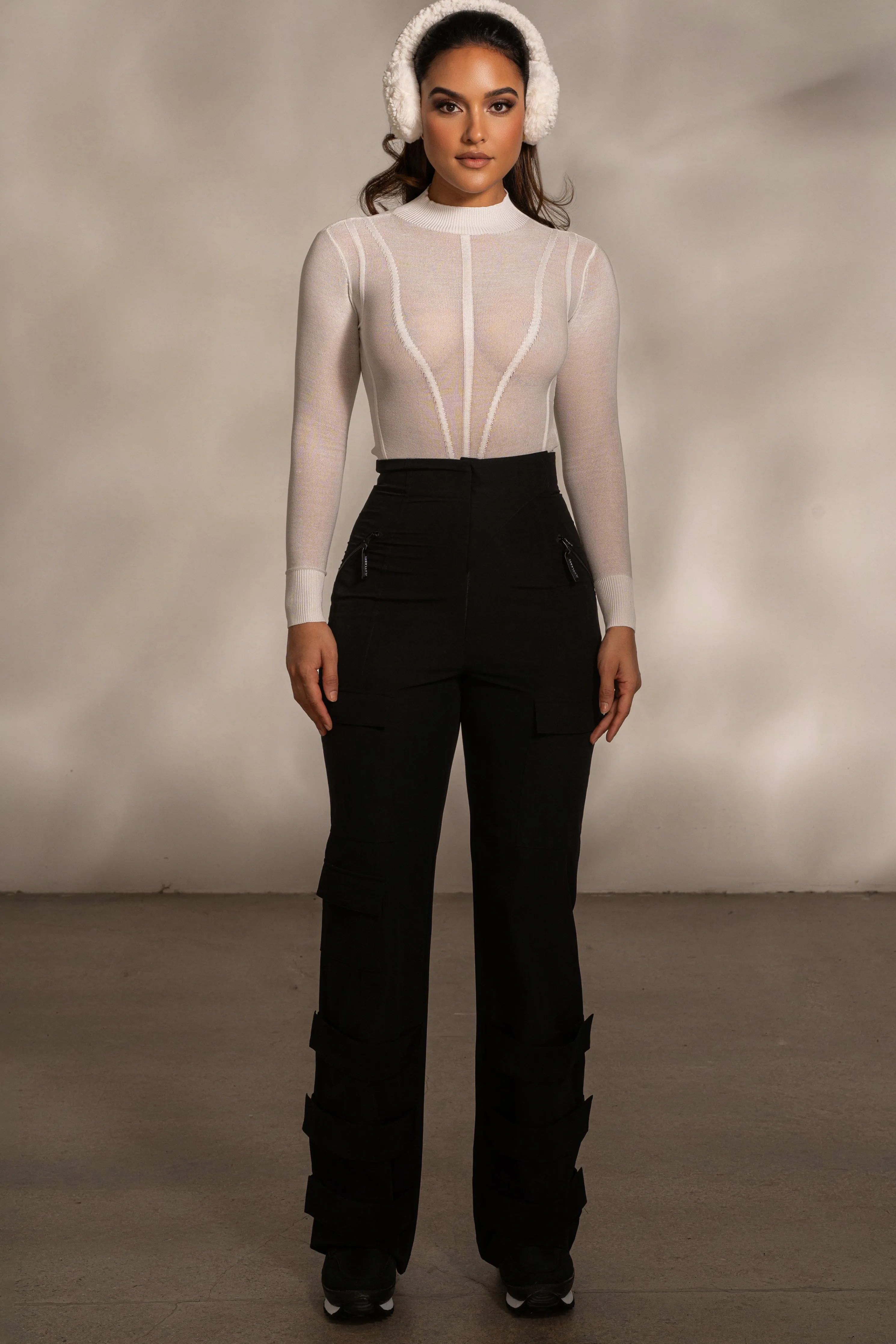 Black Nyah Nylon Utility Pants