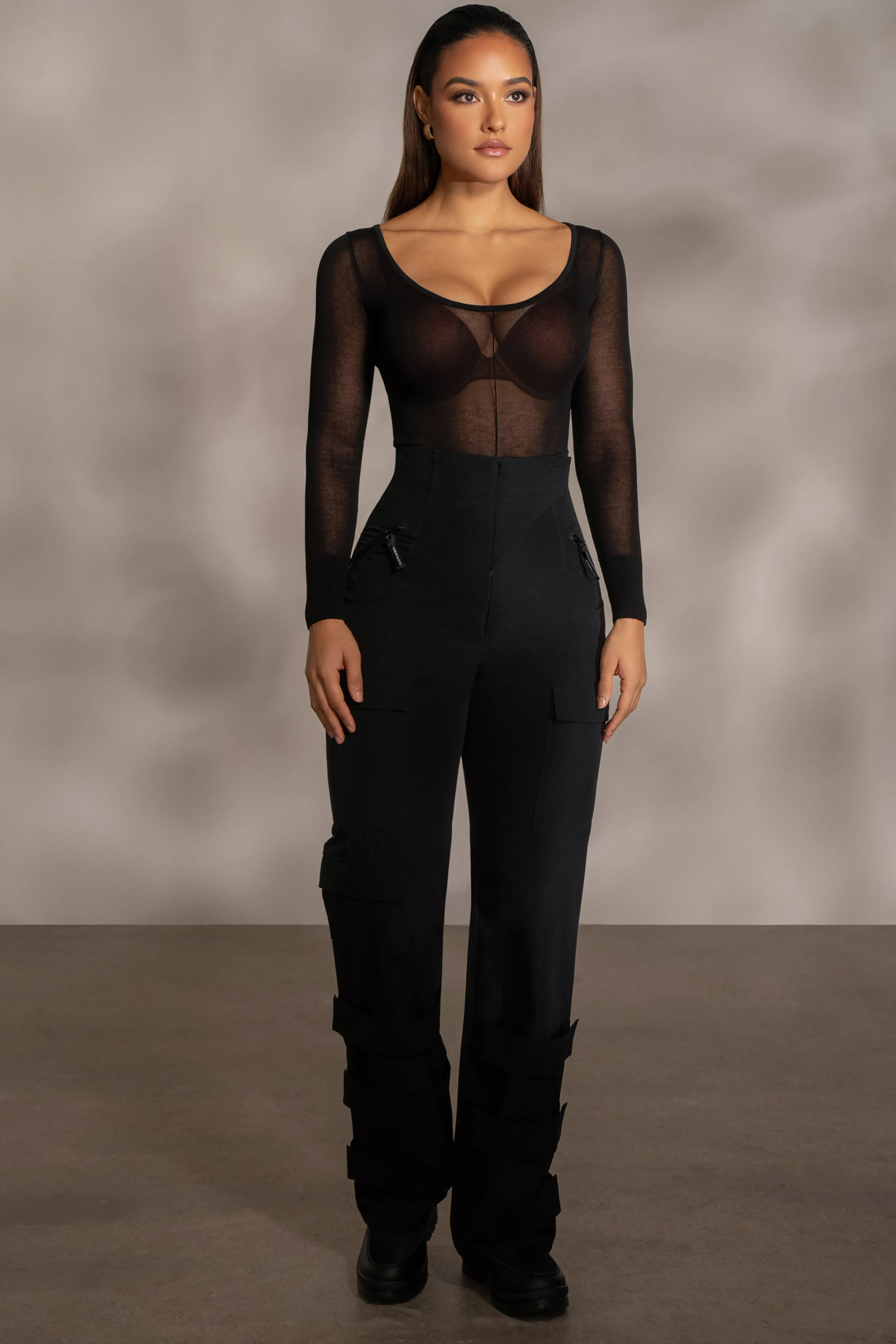 Black Nyah Nylon Utility Pants