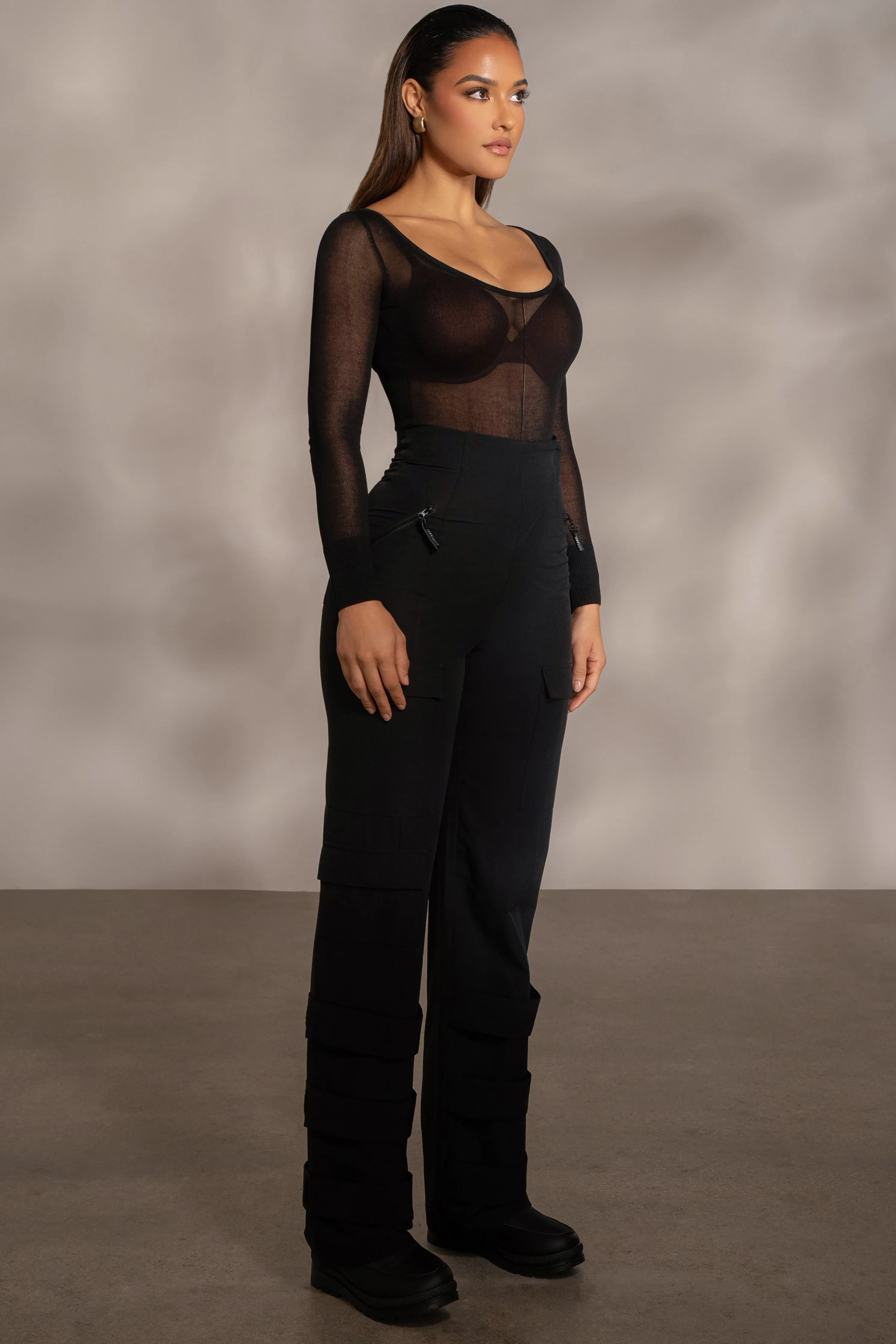 Black Nyah Nylon Utility Pants