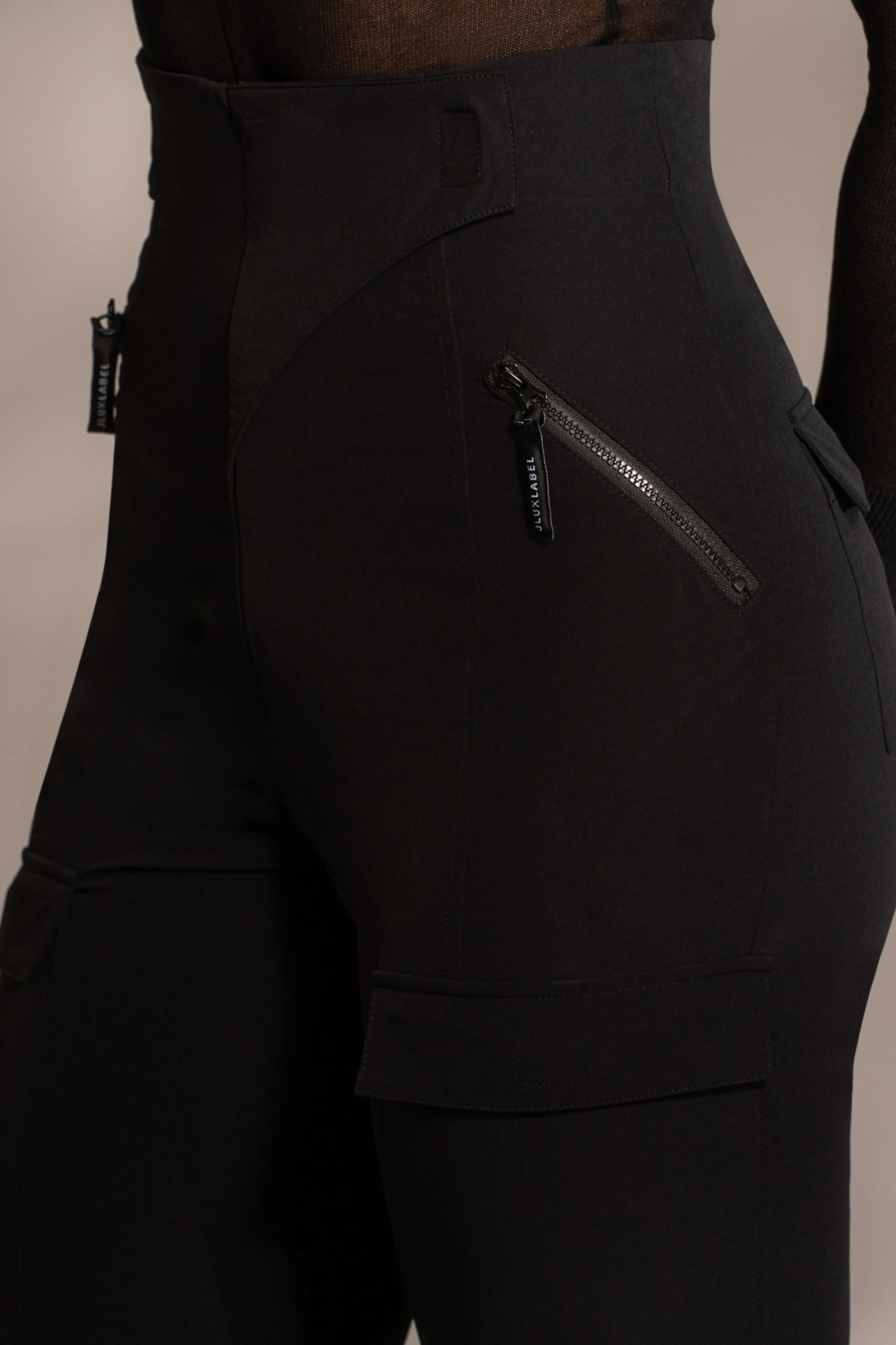 Black Nyah Nylon Utility Pants