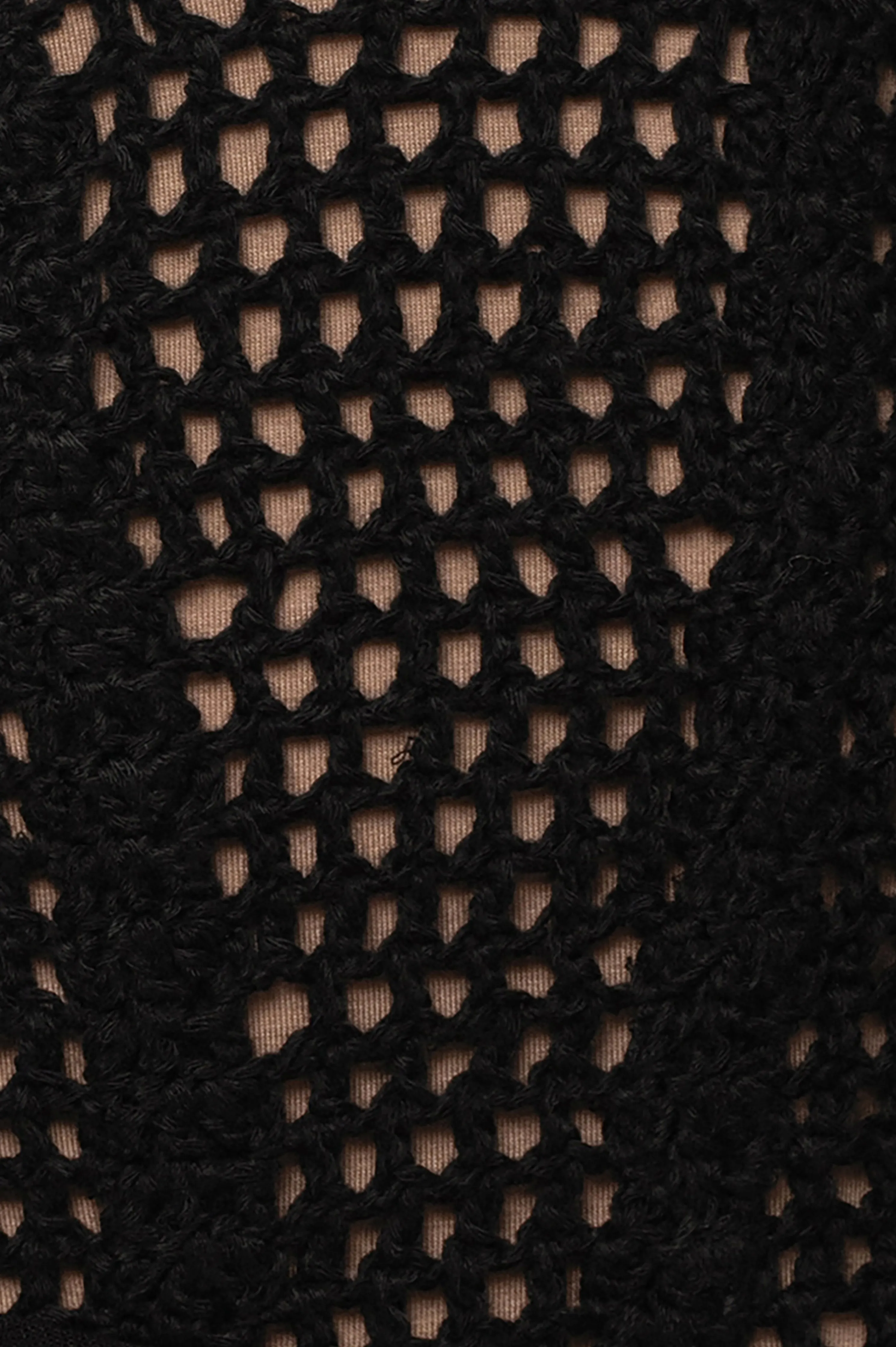 Black Pacific Tides Crochet Maxi Dress