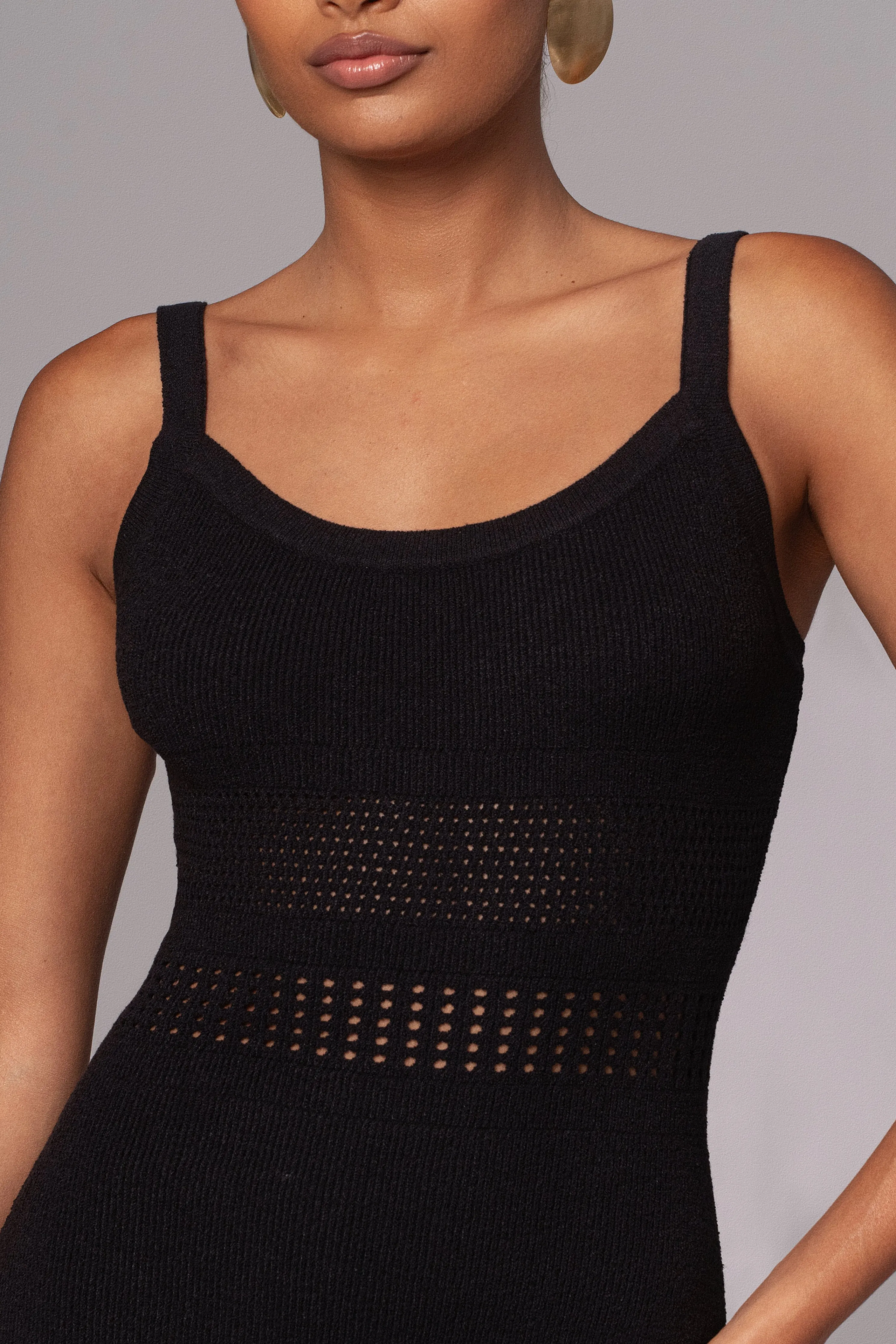 Black Palm Springs Knit Maxi Dress