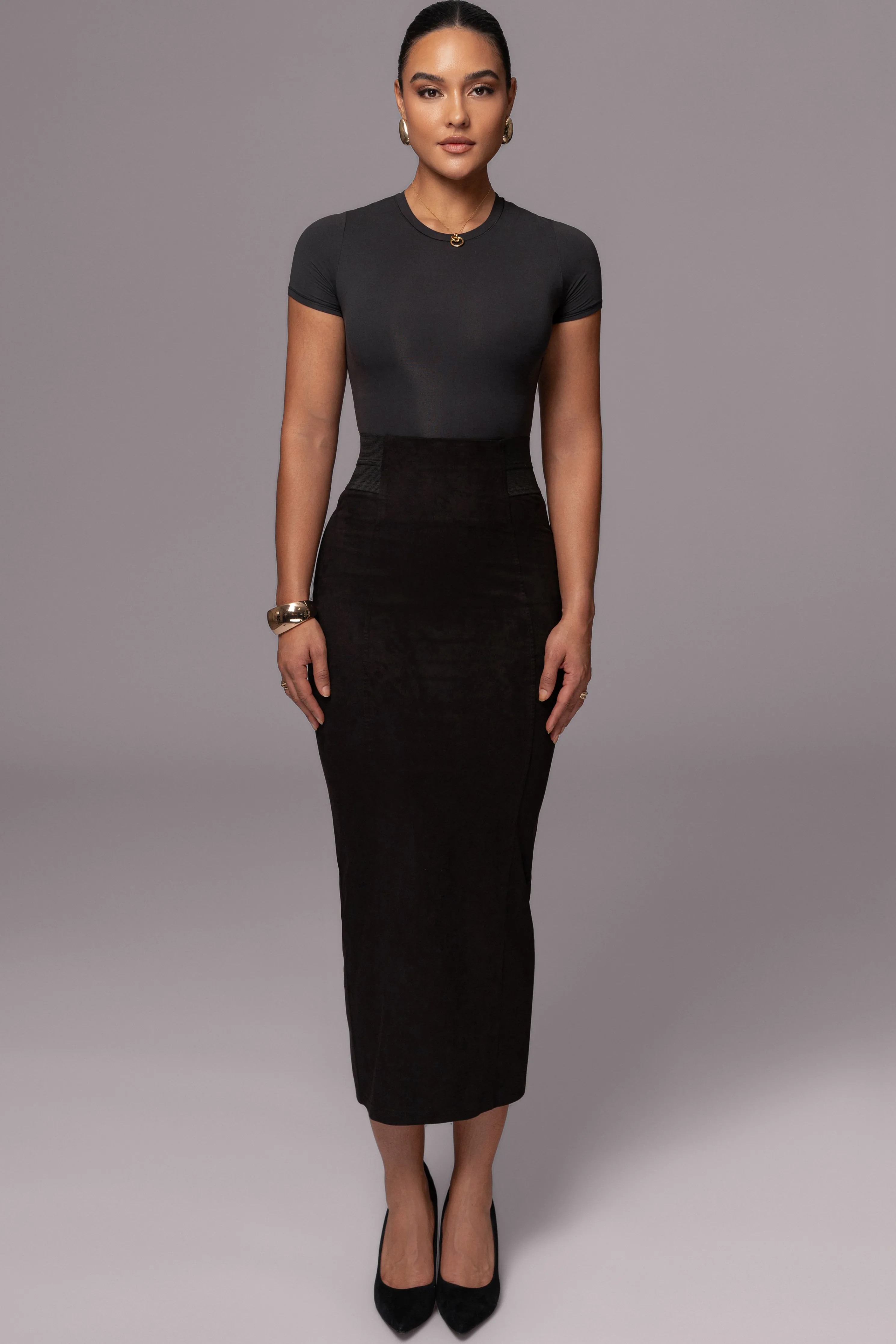 Black Phoenix Suede Skirt