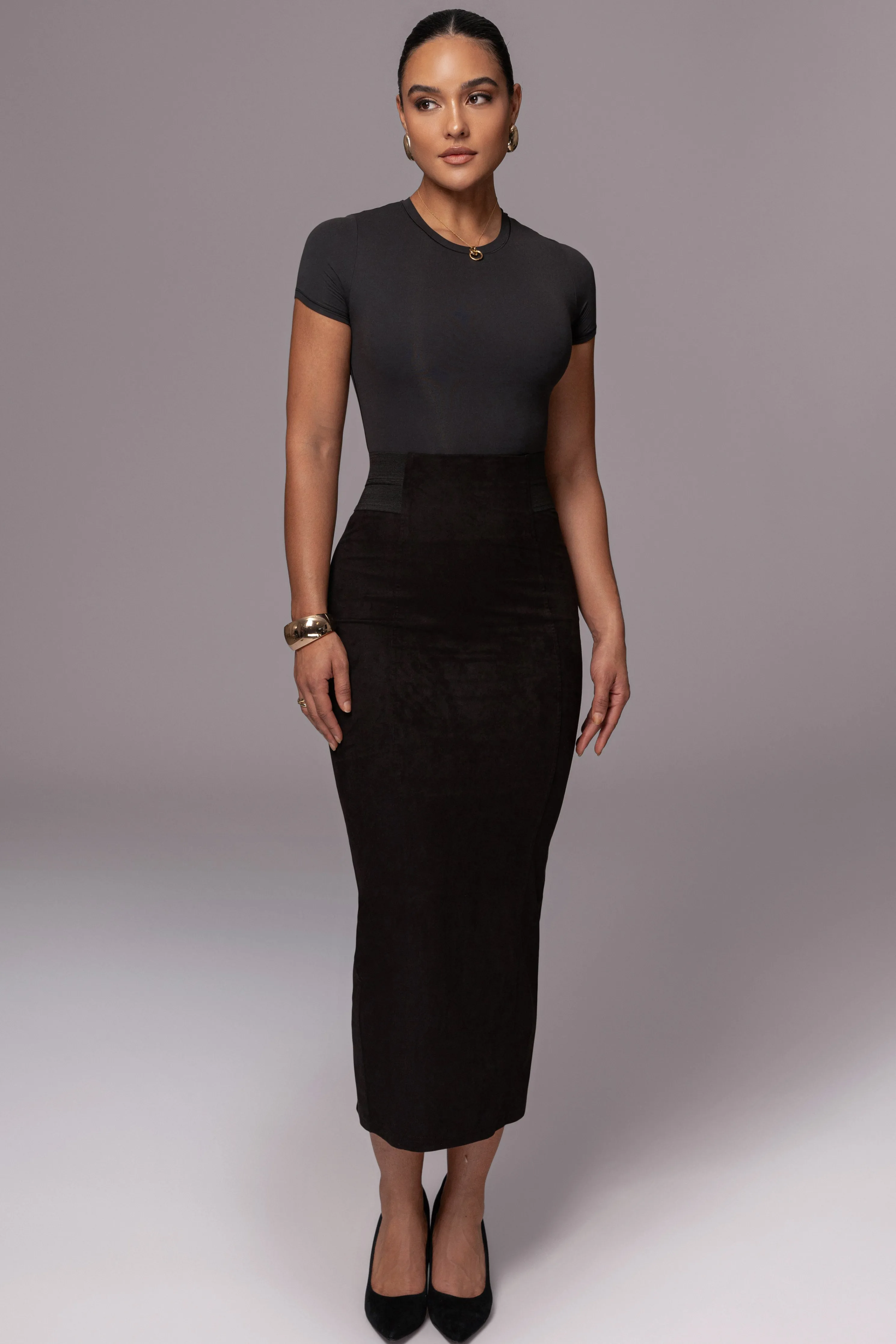 Black Phoenix Suede Skirt