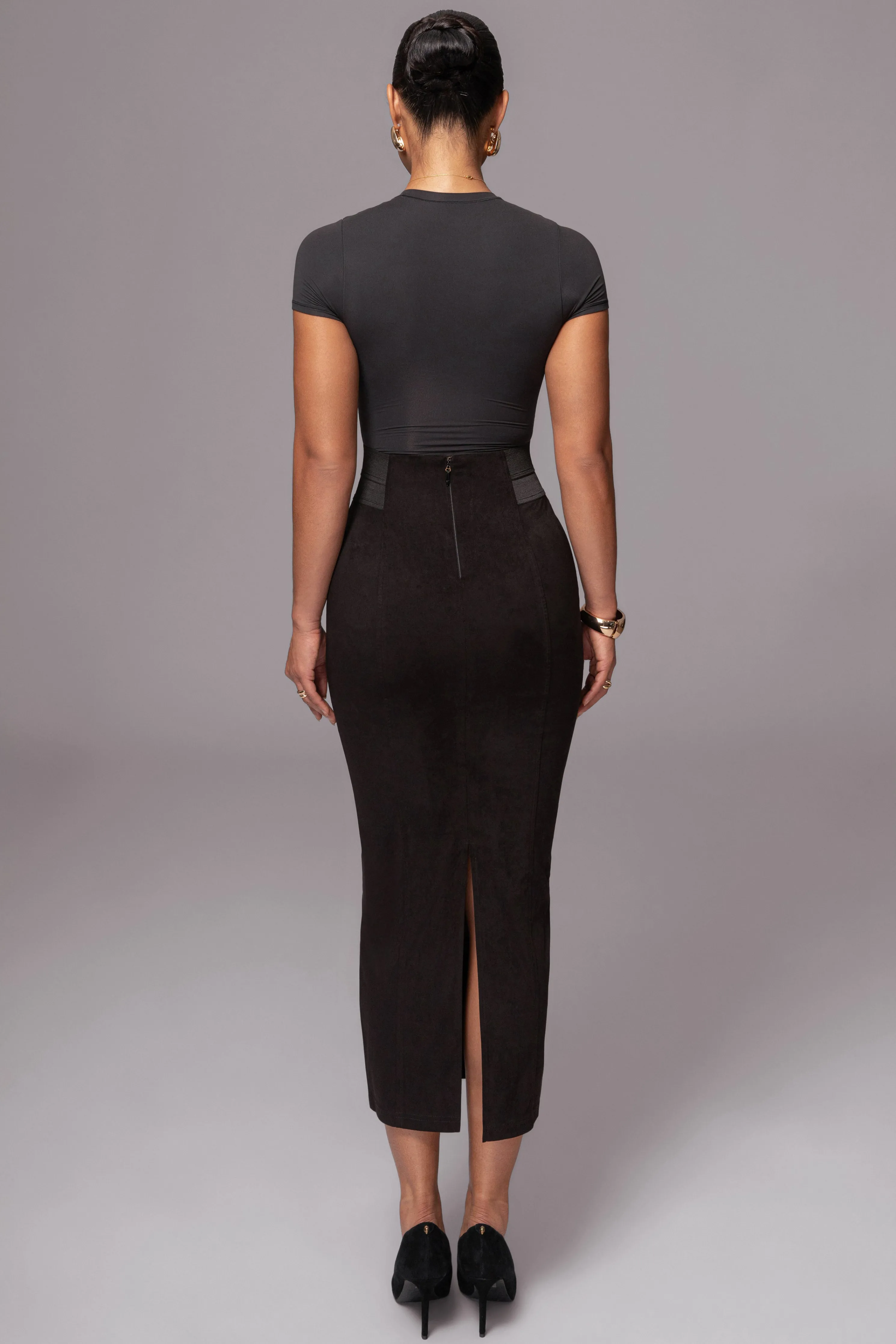 Black Phoenix Suede Skirt