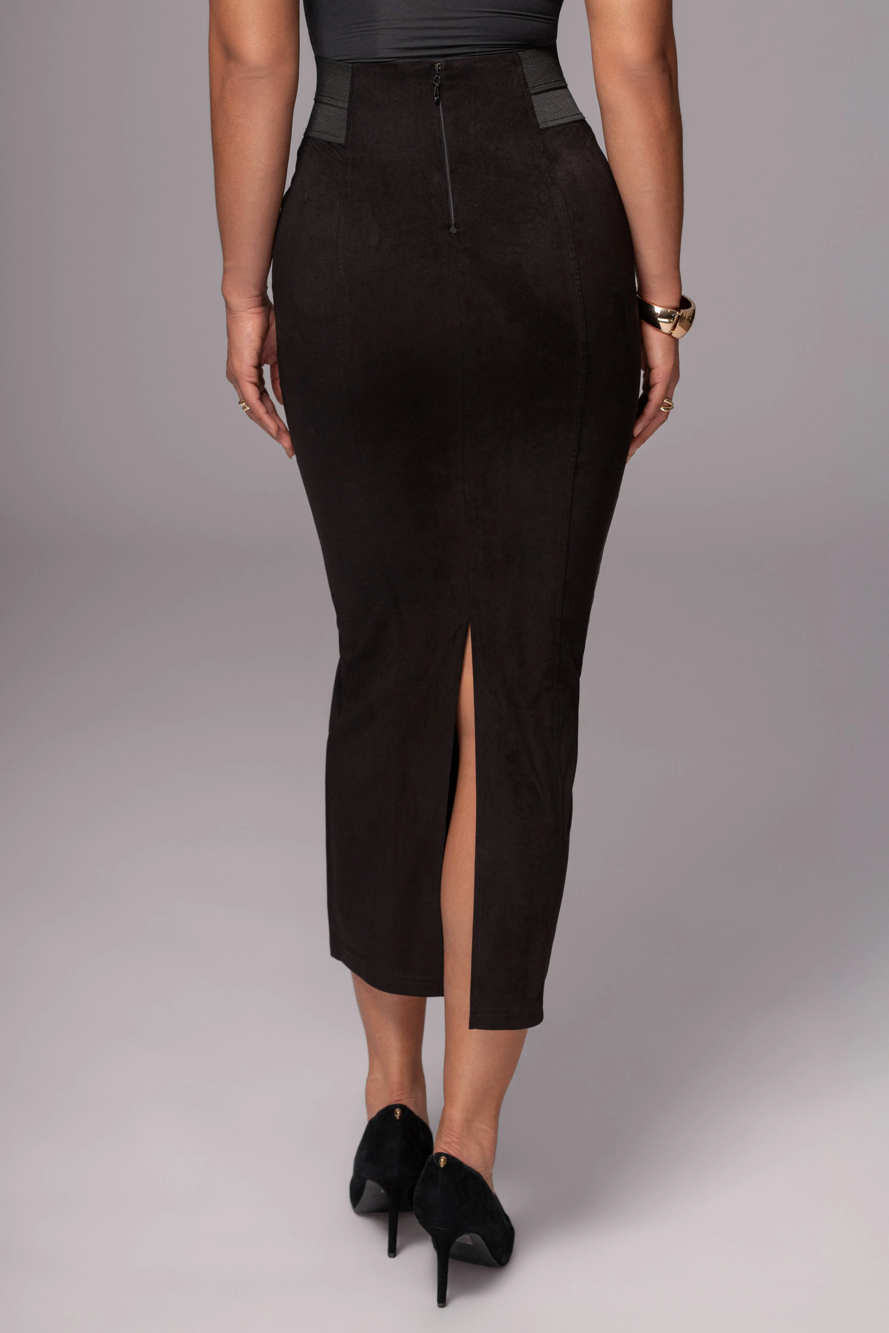 Black Phoenix Suede Skirt