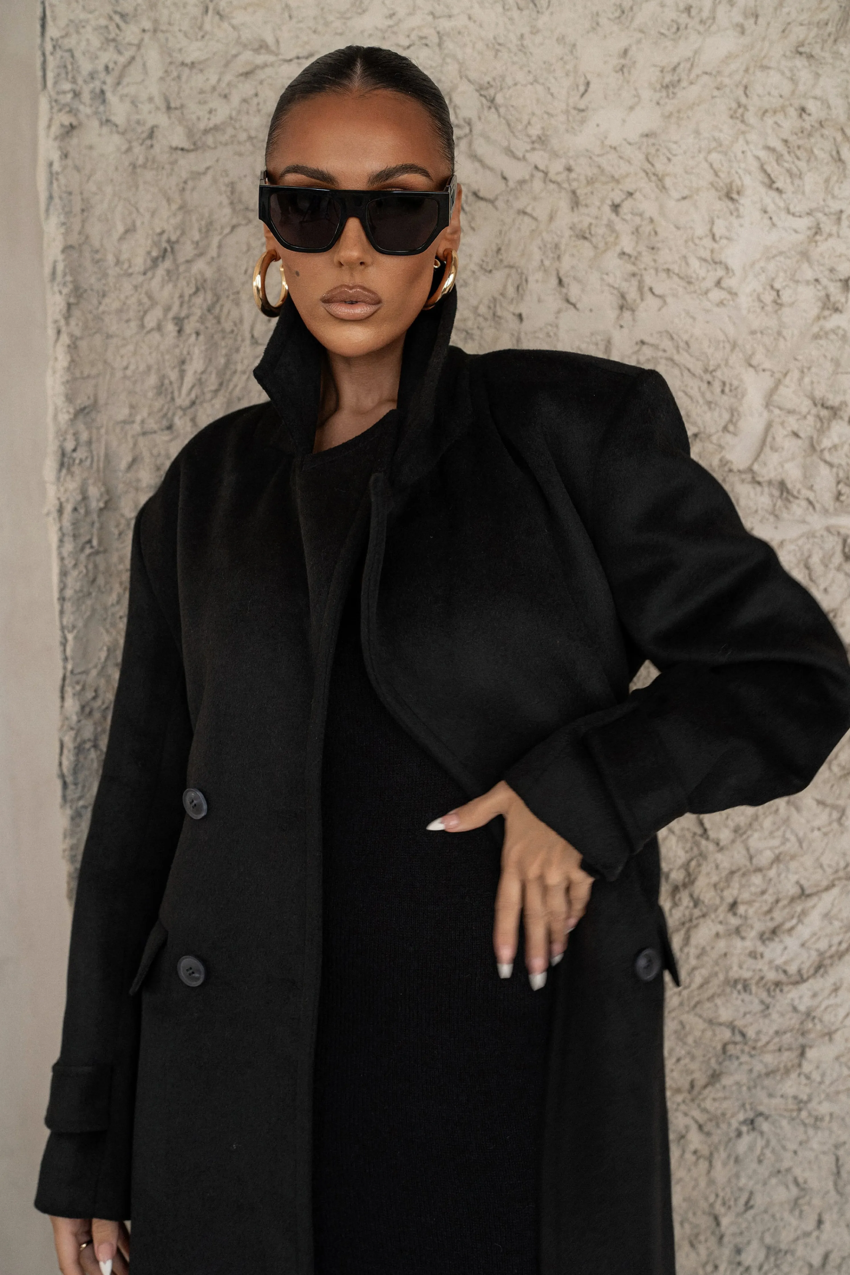 Black Rain Or Shine Longline Coat